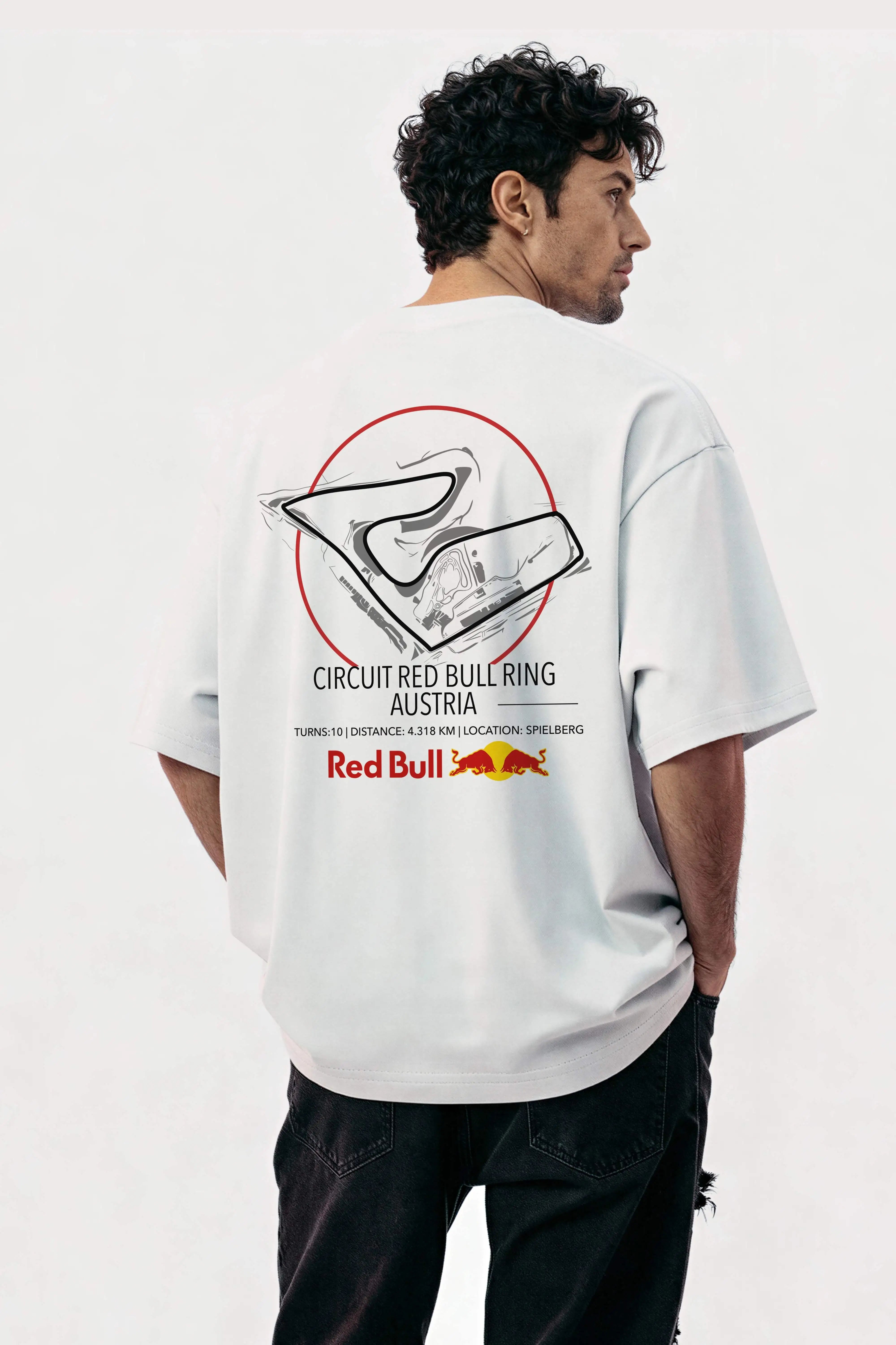 Men's White Redbull Oversized T-Shirt