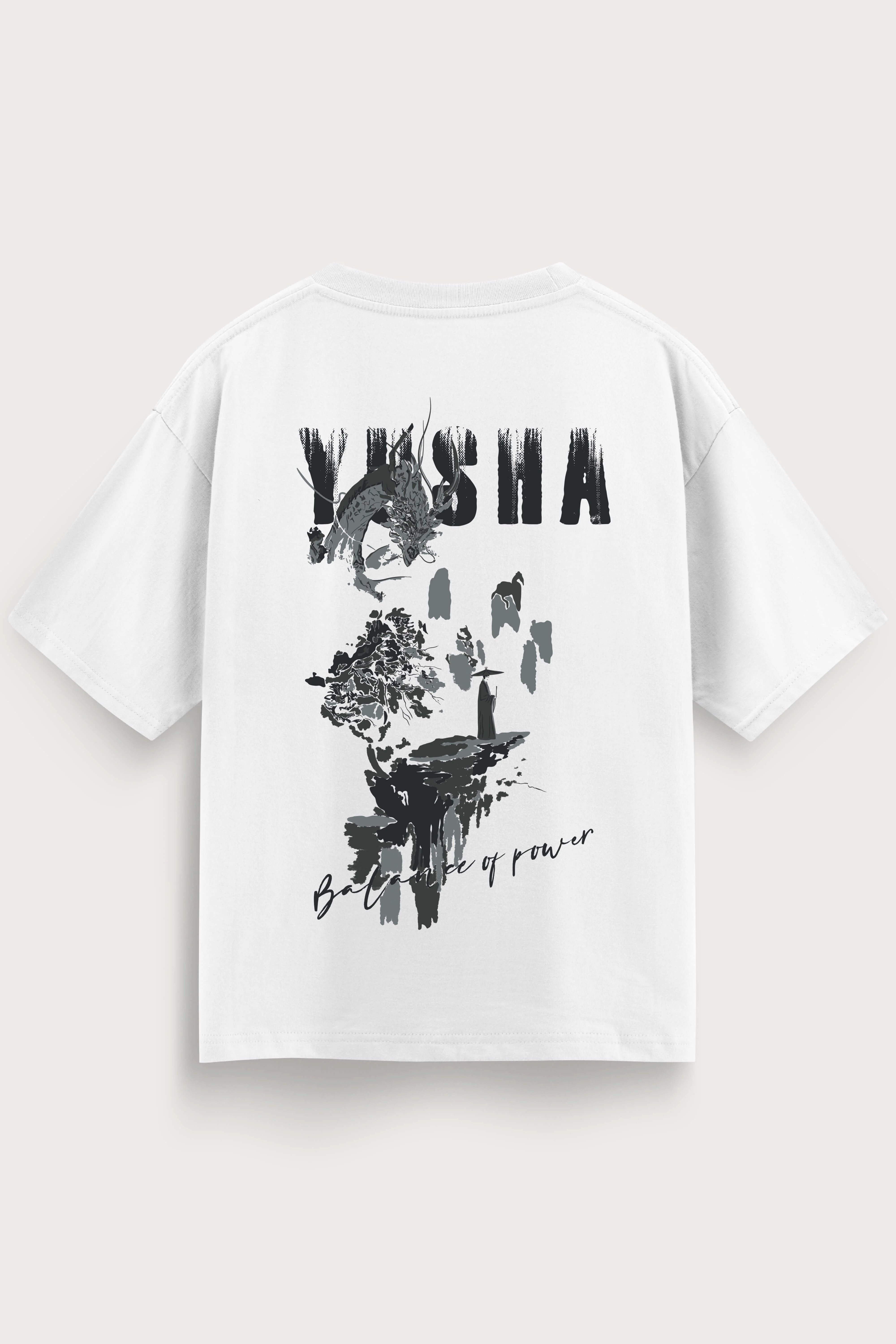 Men's White Yusha Oversized T-Shirt