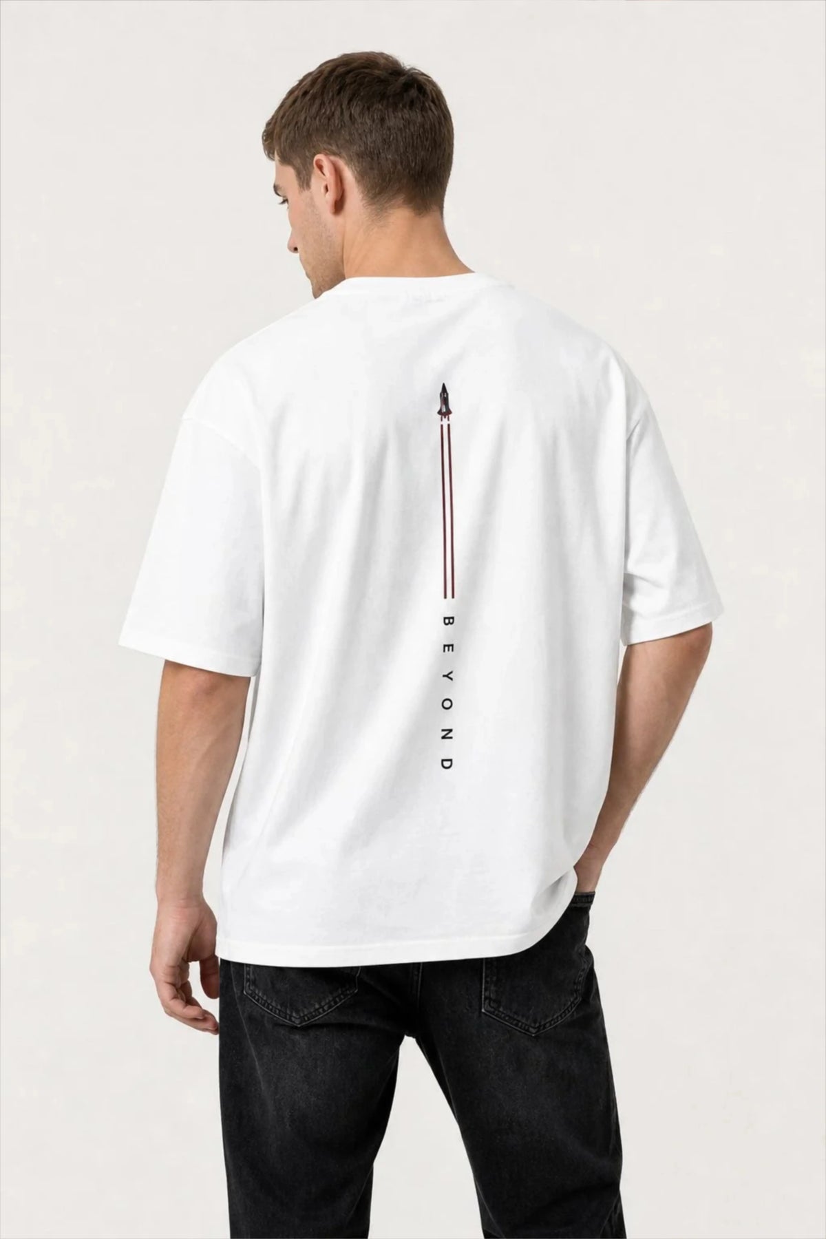 Men's White Beyond Oversized T-Shirt