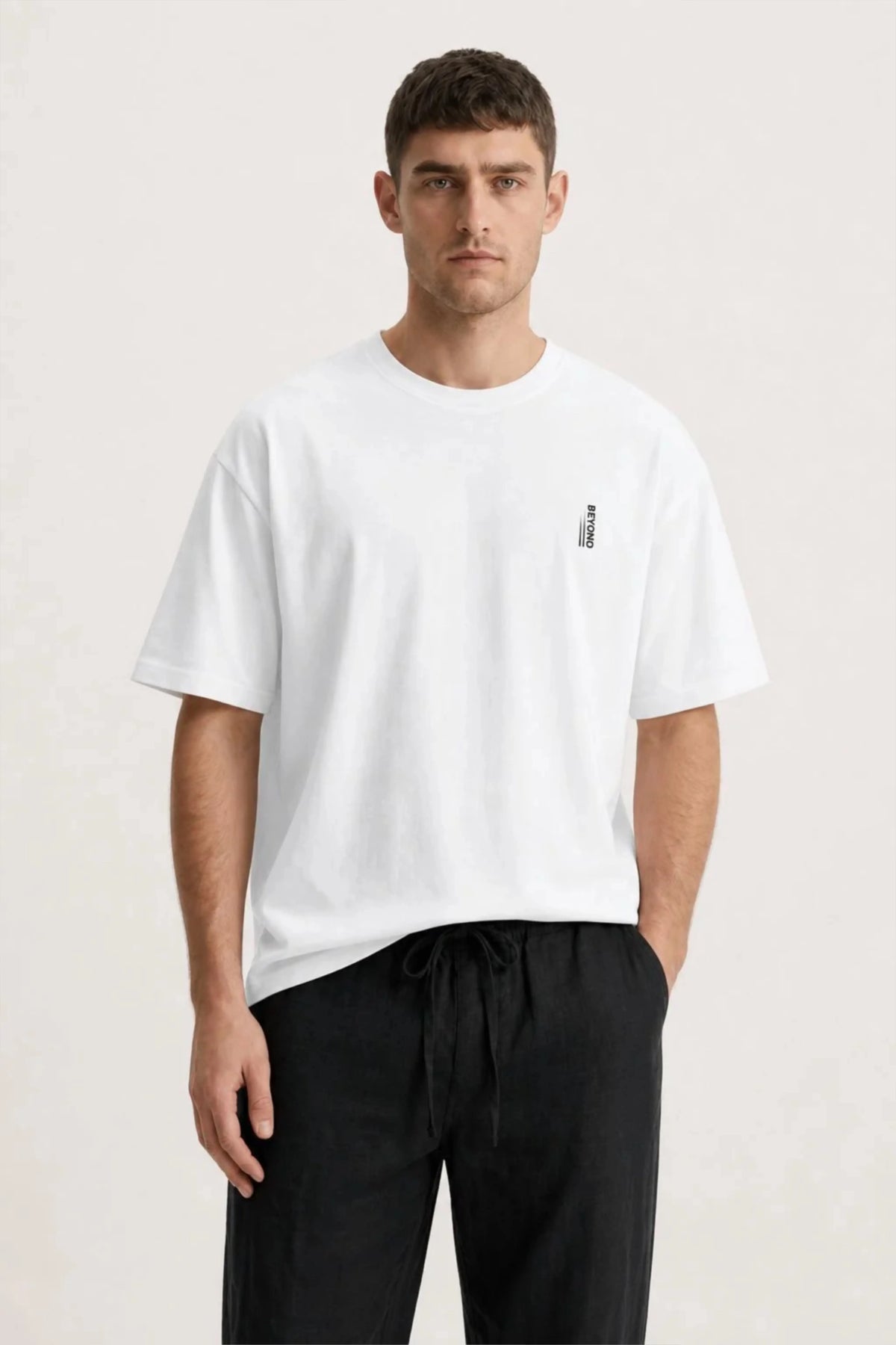 Men's White Beyond Oversized T-Shirt