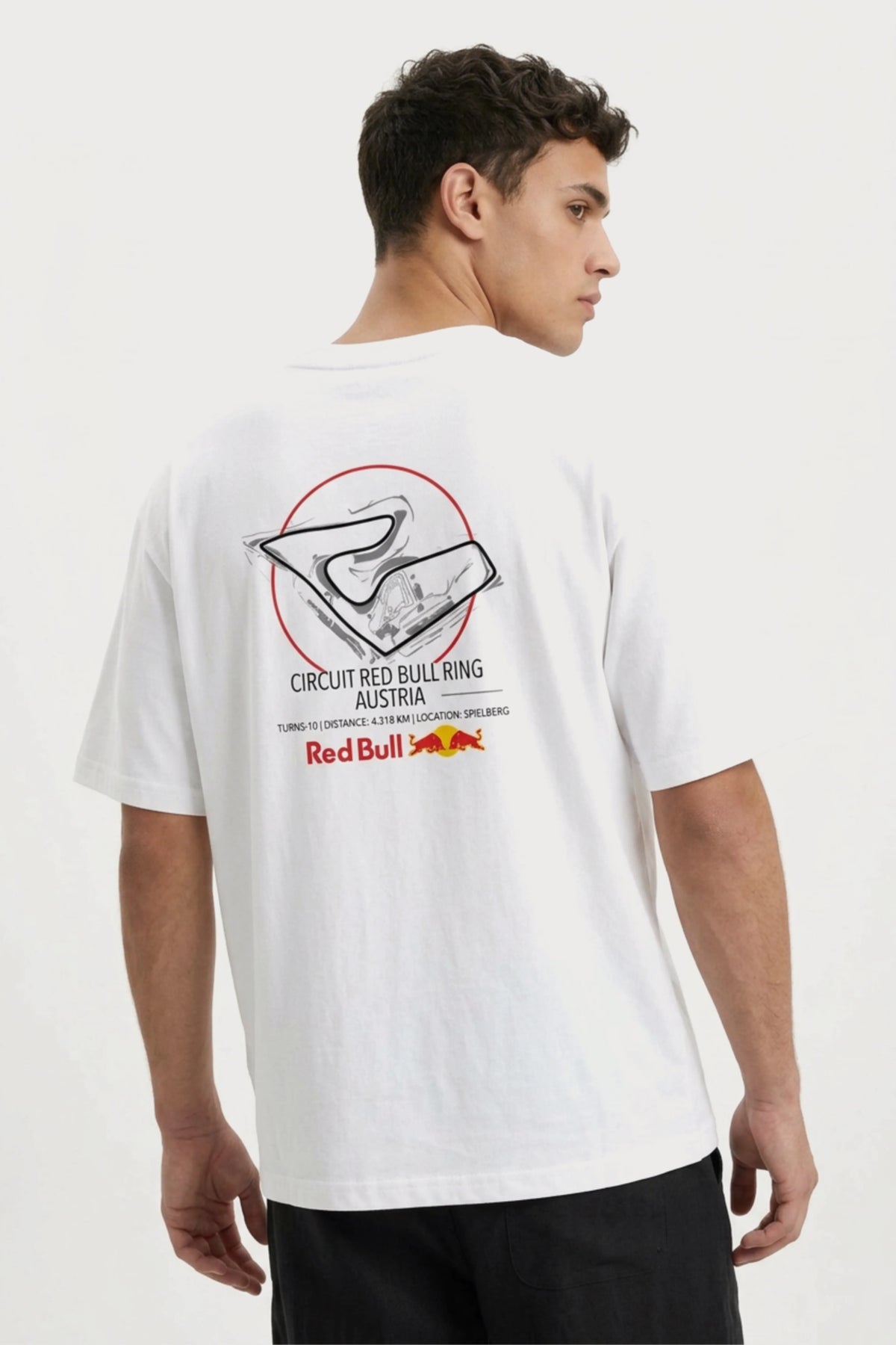 Men's White Redbull Oversized T-Shirt