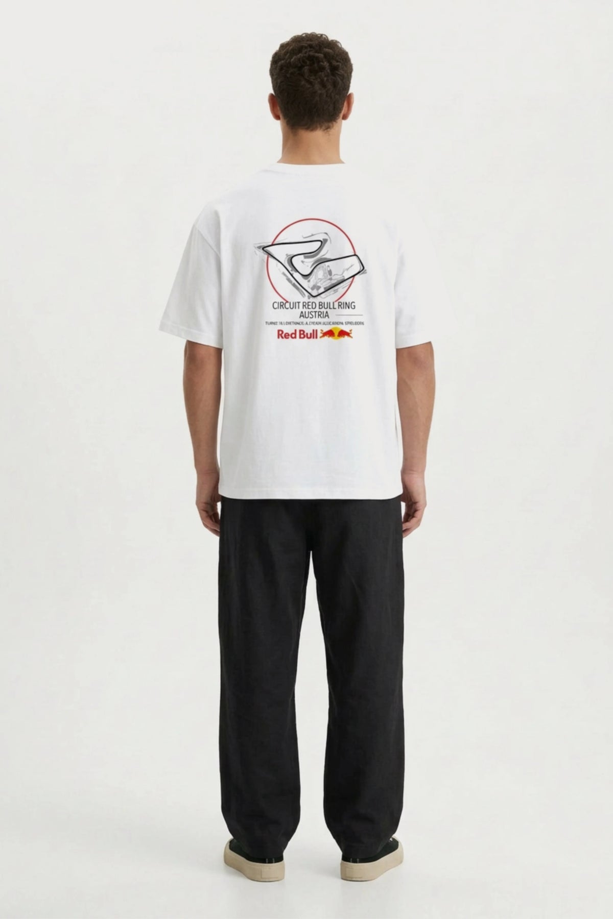 Men's White Redbull Oversized T-Shirt