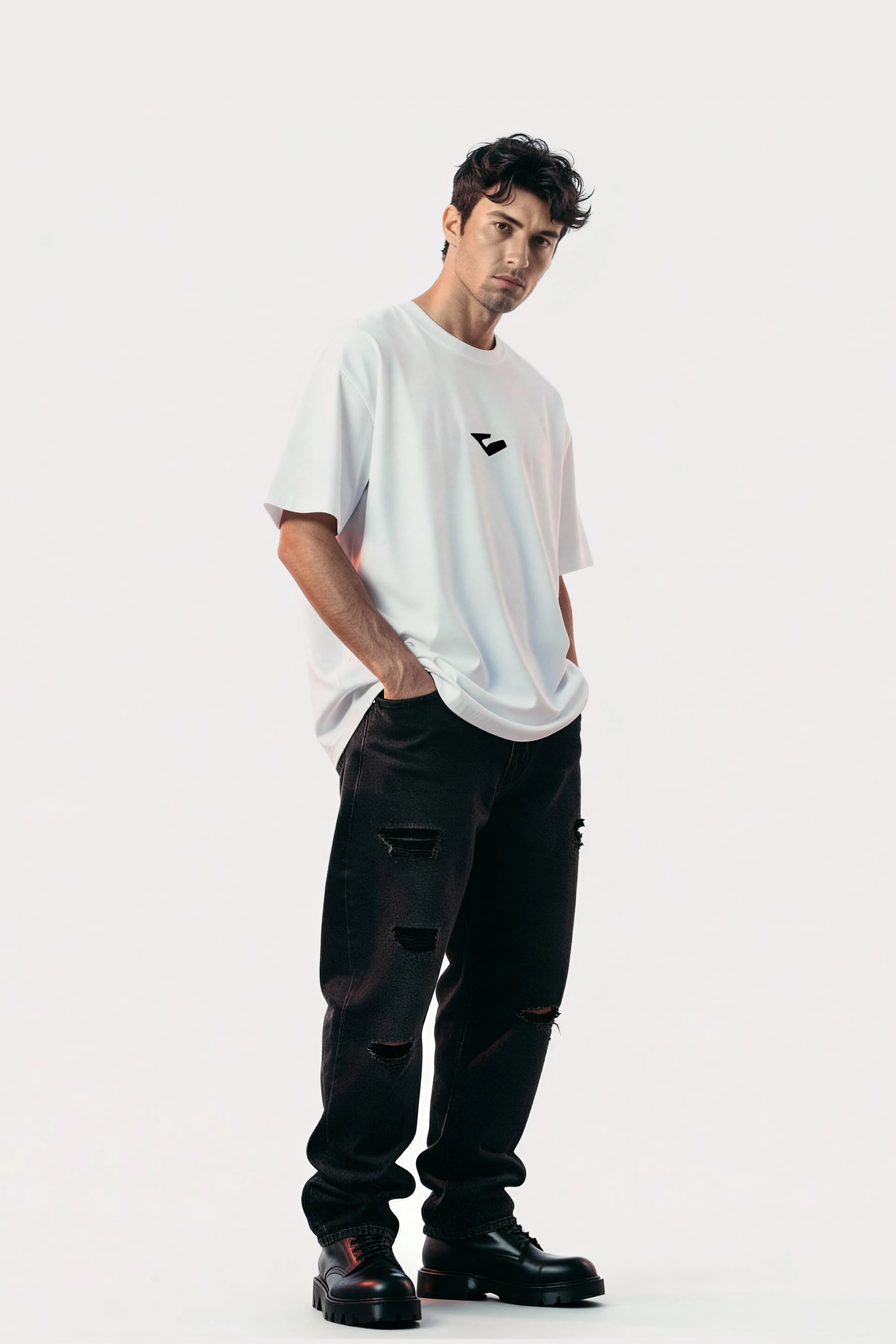Men's White Redbull Oversized T-Shirt