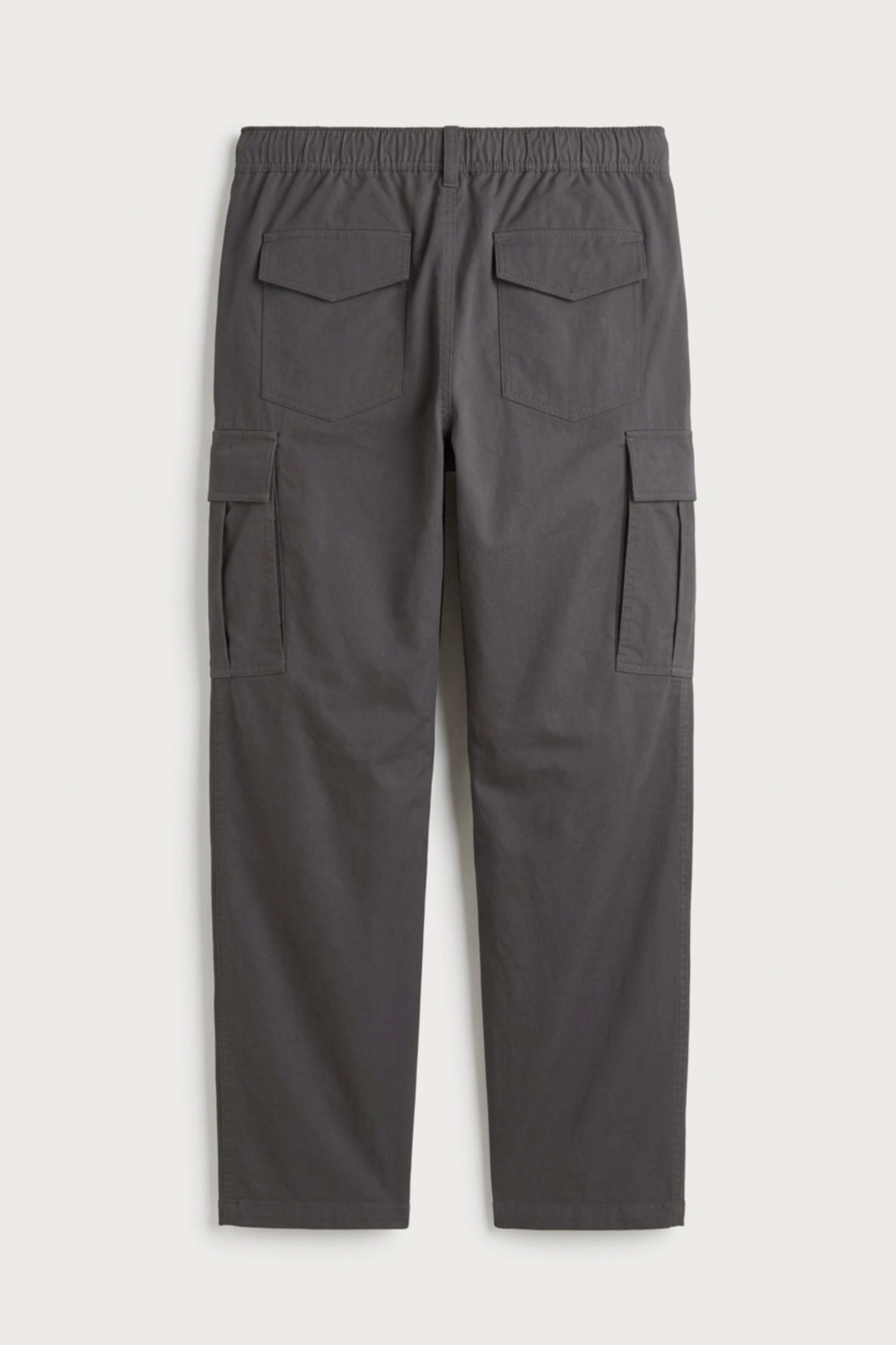 Men’s charcoal loosefit twill cotton cargo pants