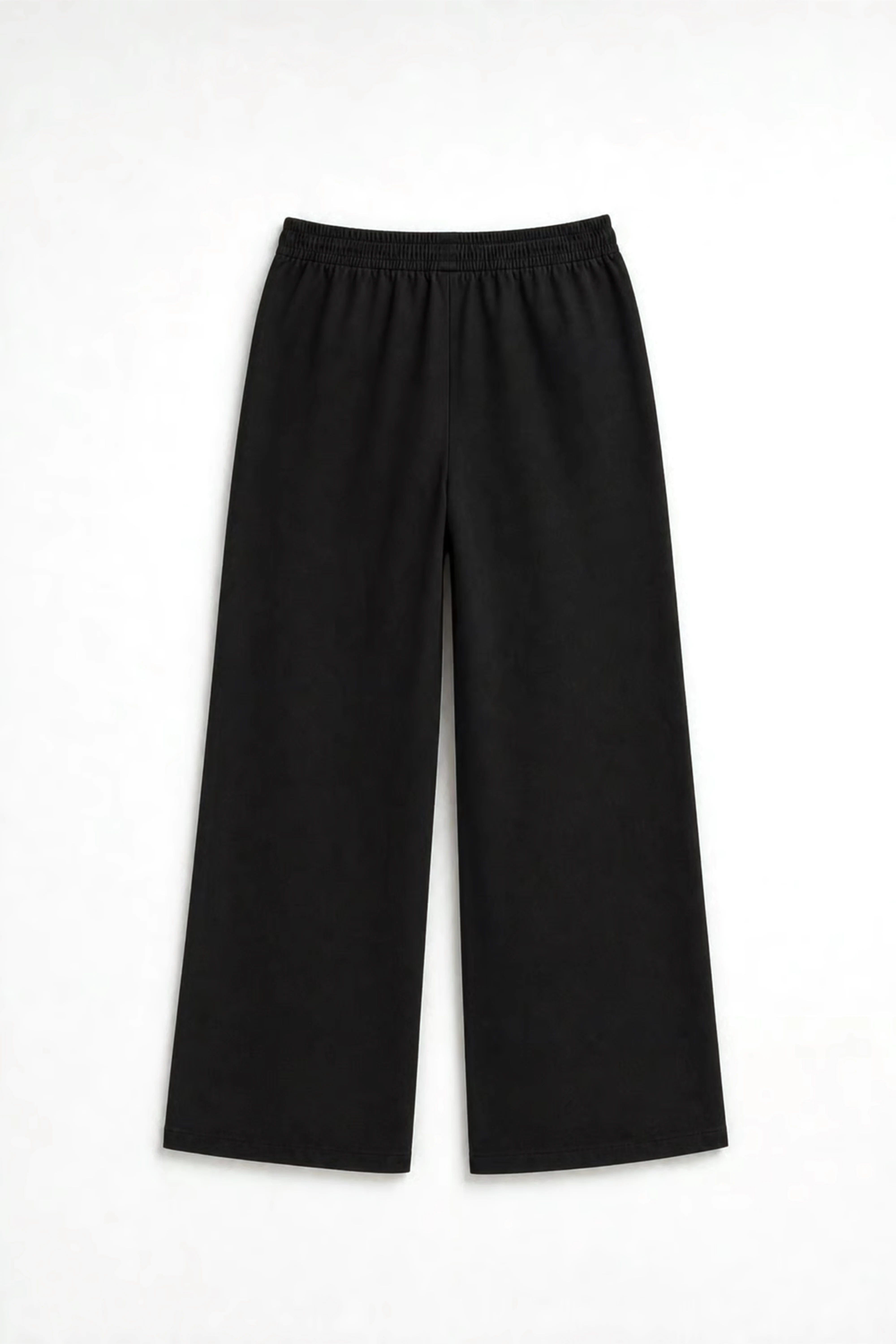 WOMEN'S BLACK LOOSE-FIT COTTON TROUSER