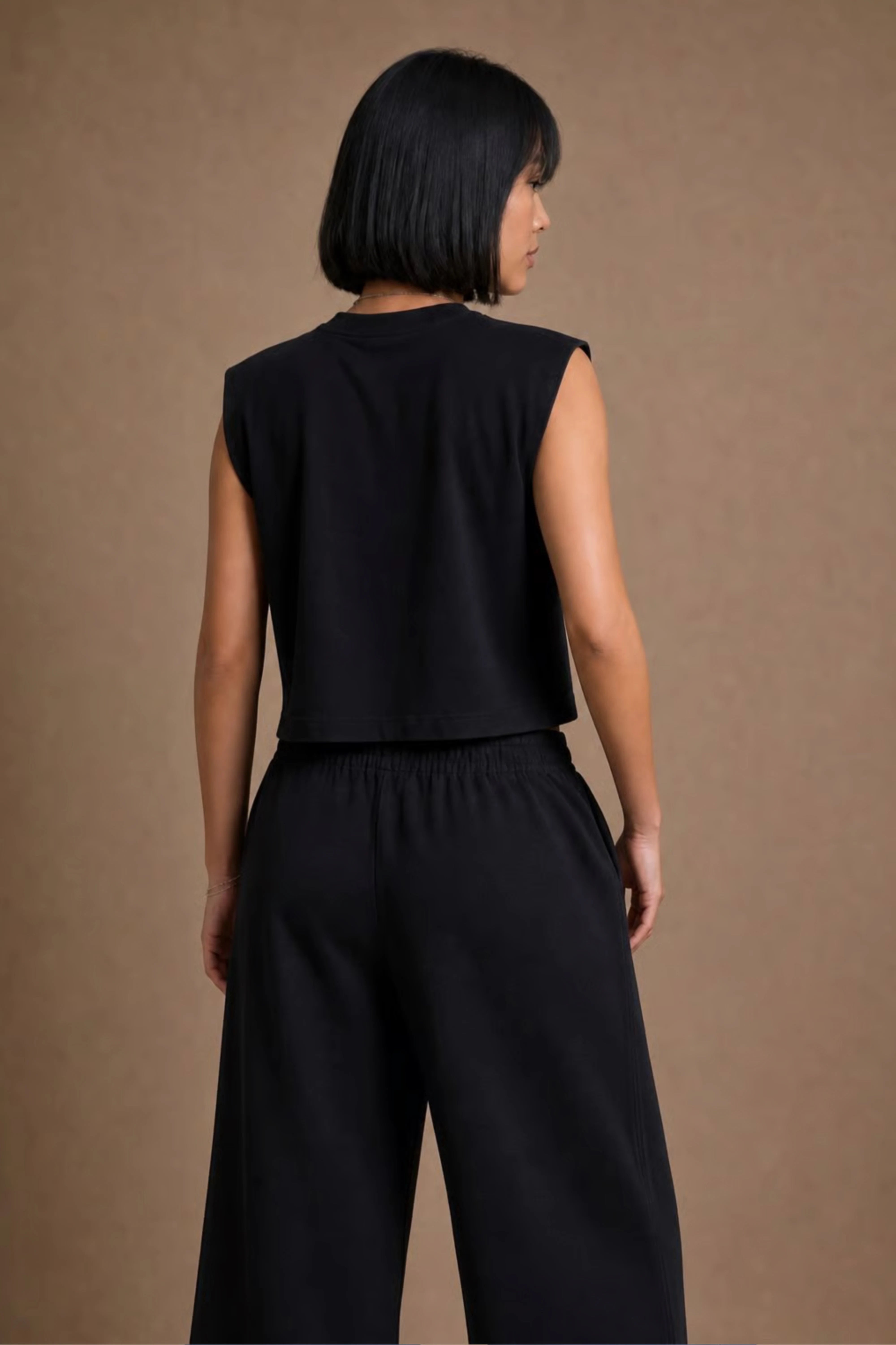 Women's Black Soft Knit Baggy Joggers