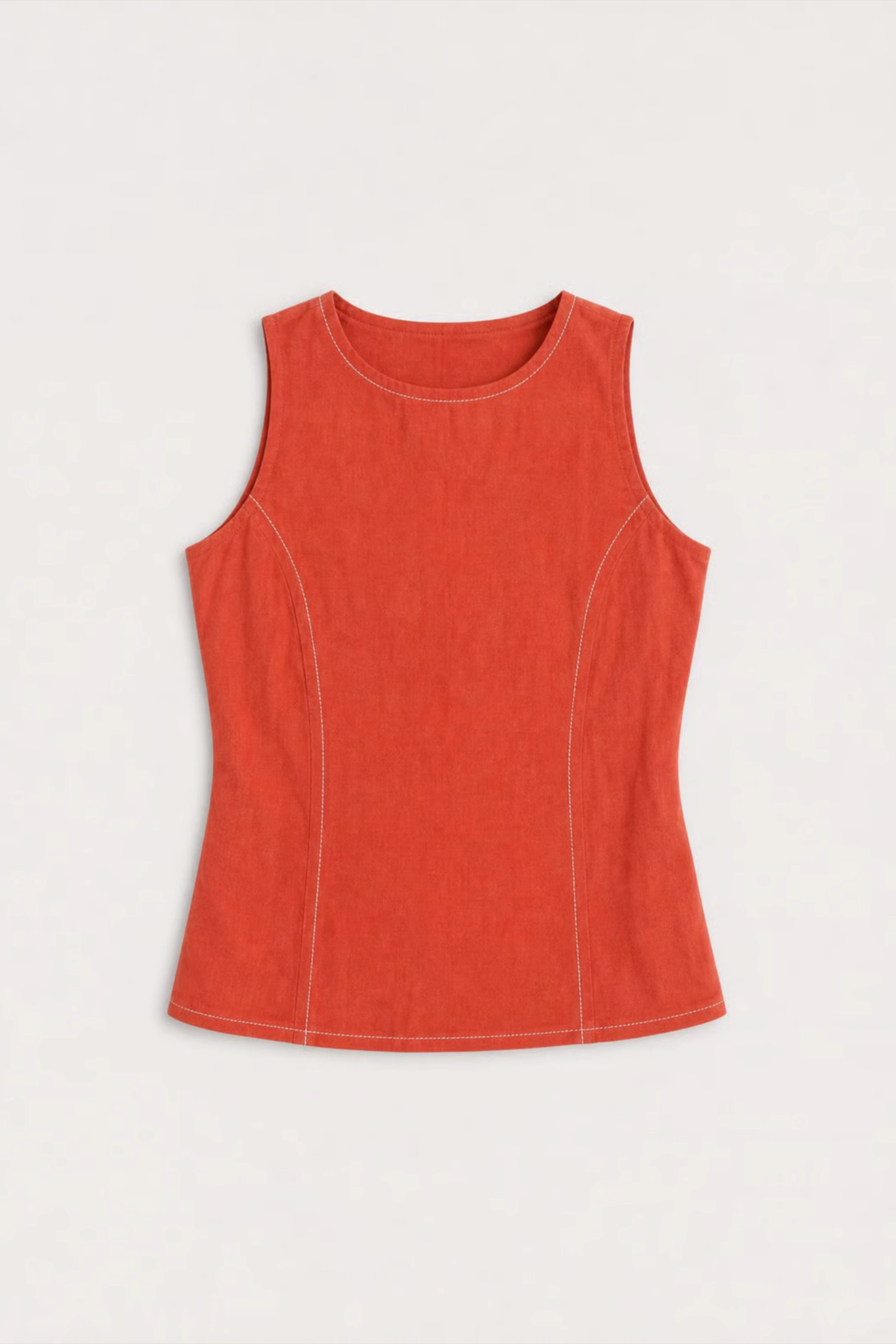 Women's Rust High-neck Seamed Halter Top