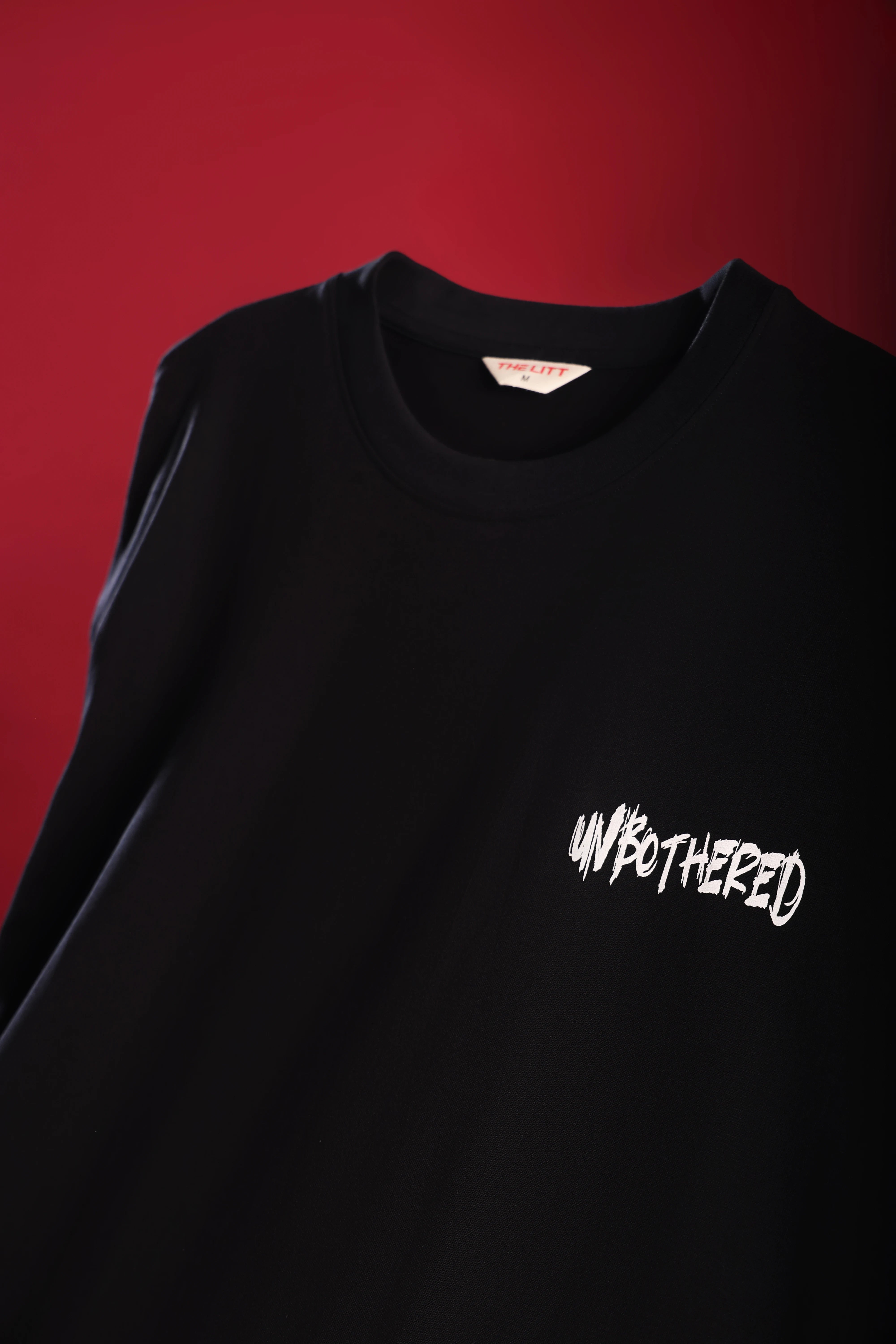 Relaxed Fit Unbothered Black T-Shirt for Men