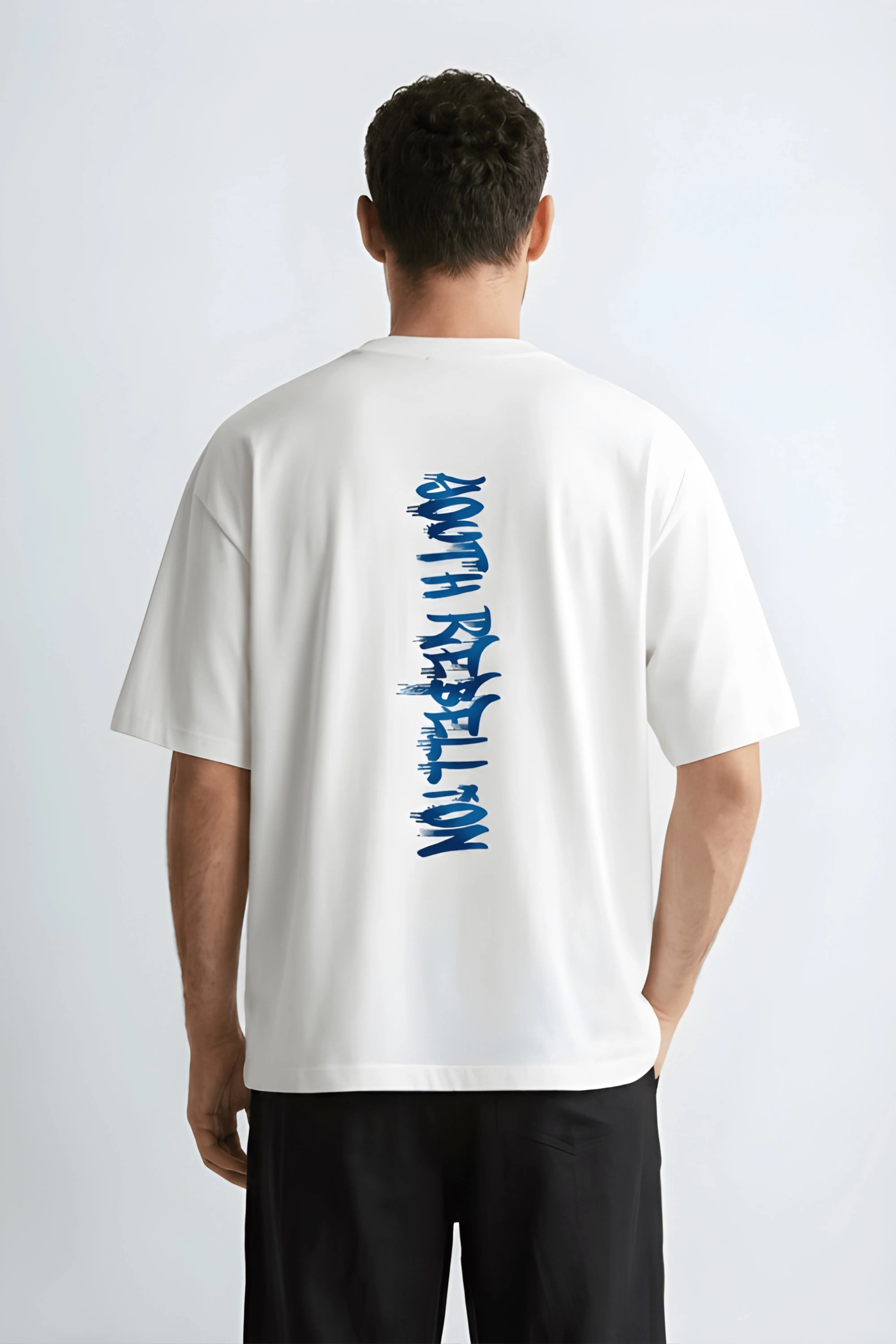 Relaxed Fit Youth Rebellion White T-Shirt for Men