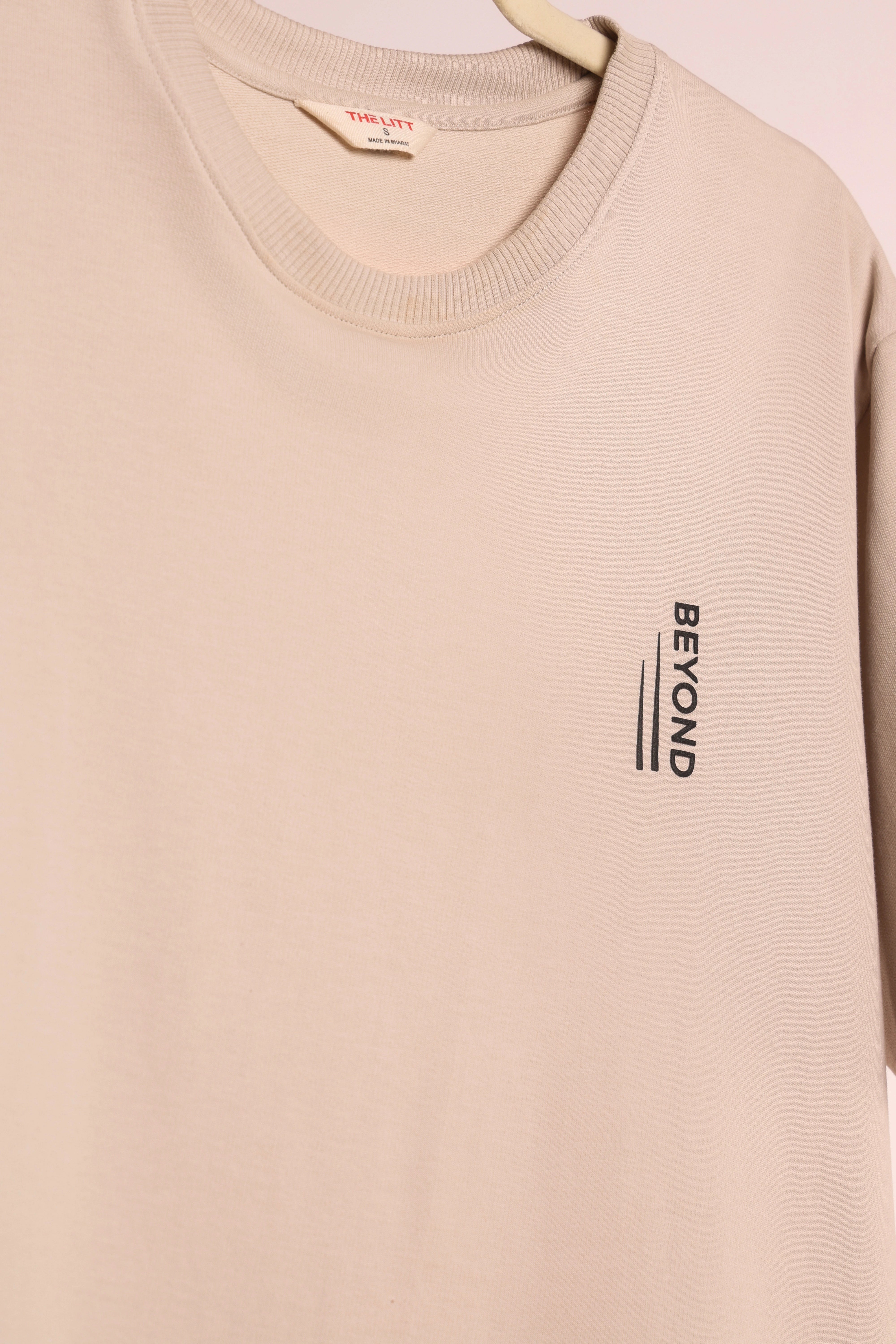 Men's Beige Beyond Oversized T-Shirt