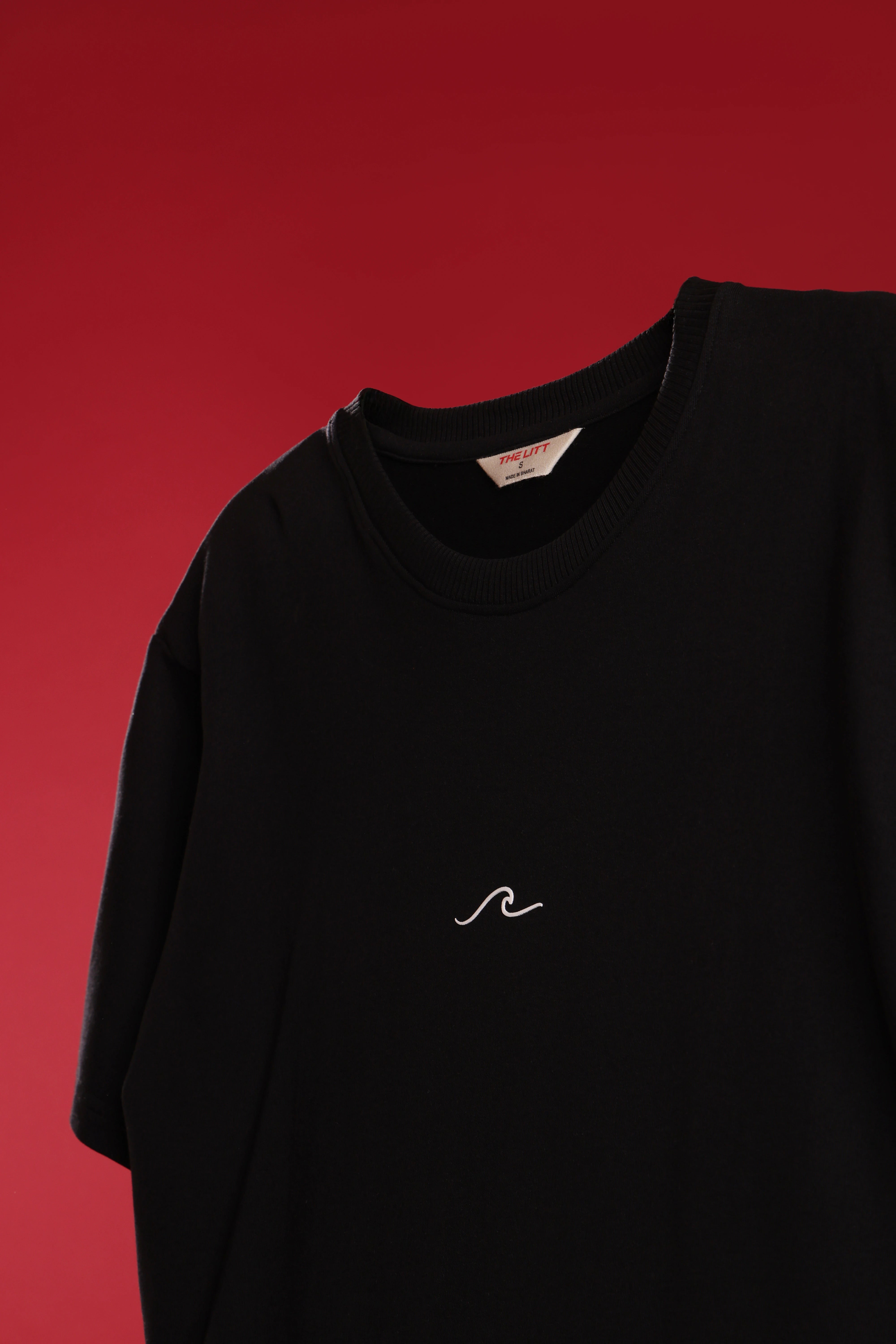 Men's Black Born to Discover Oversized T-Shirt