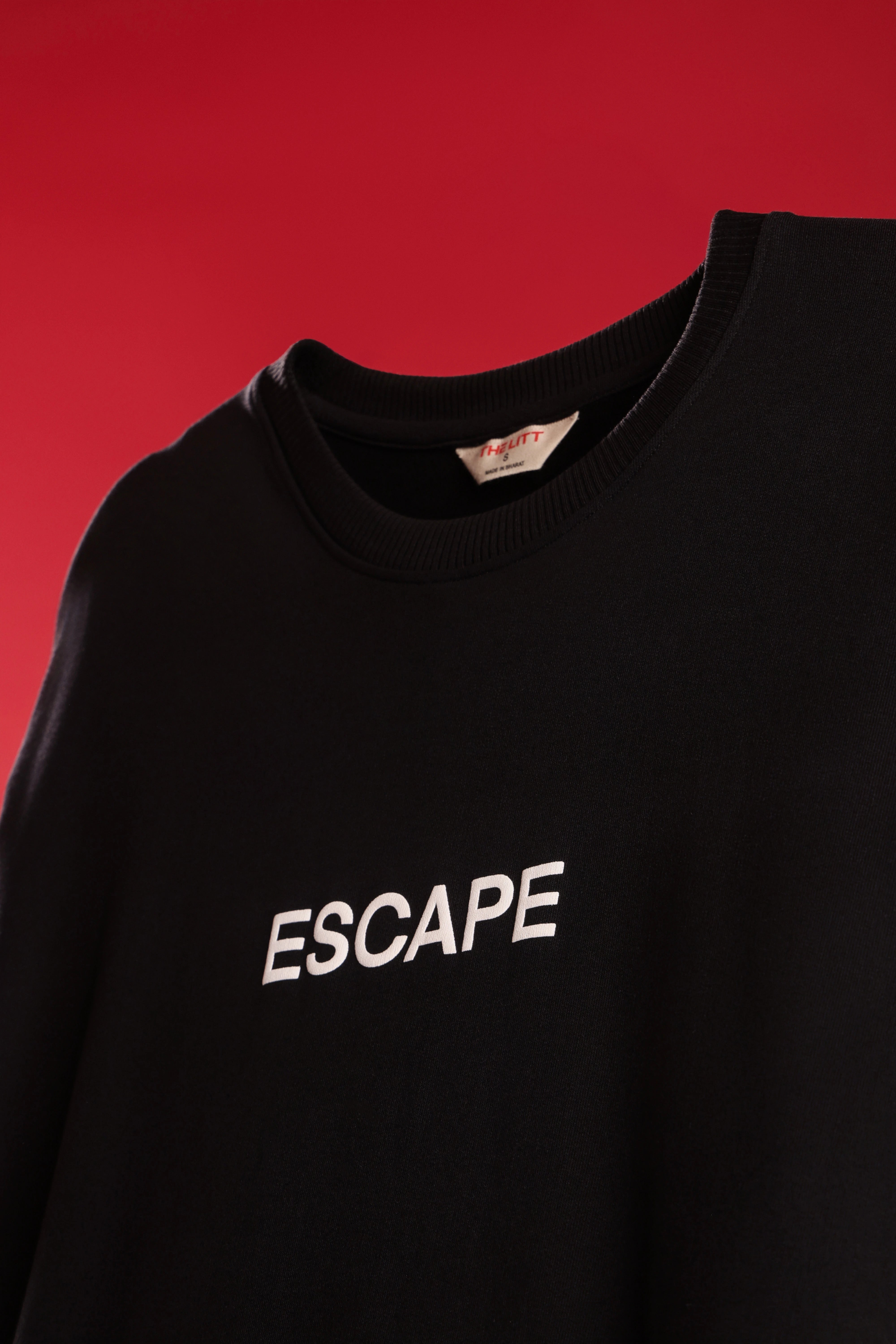 Men's Black Escape Oversized T-Shirt