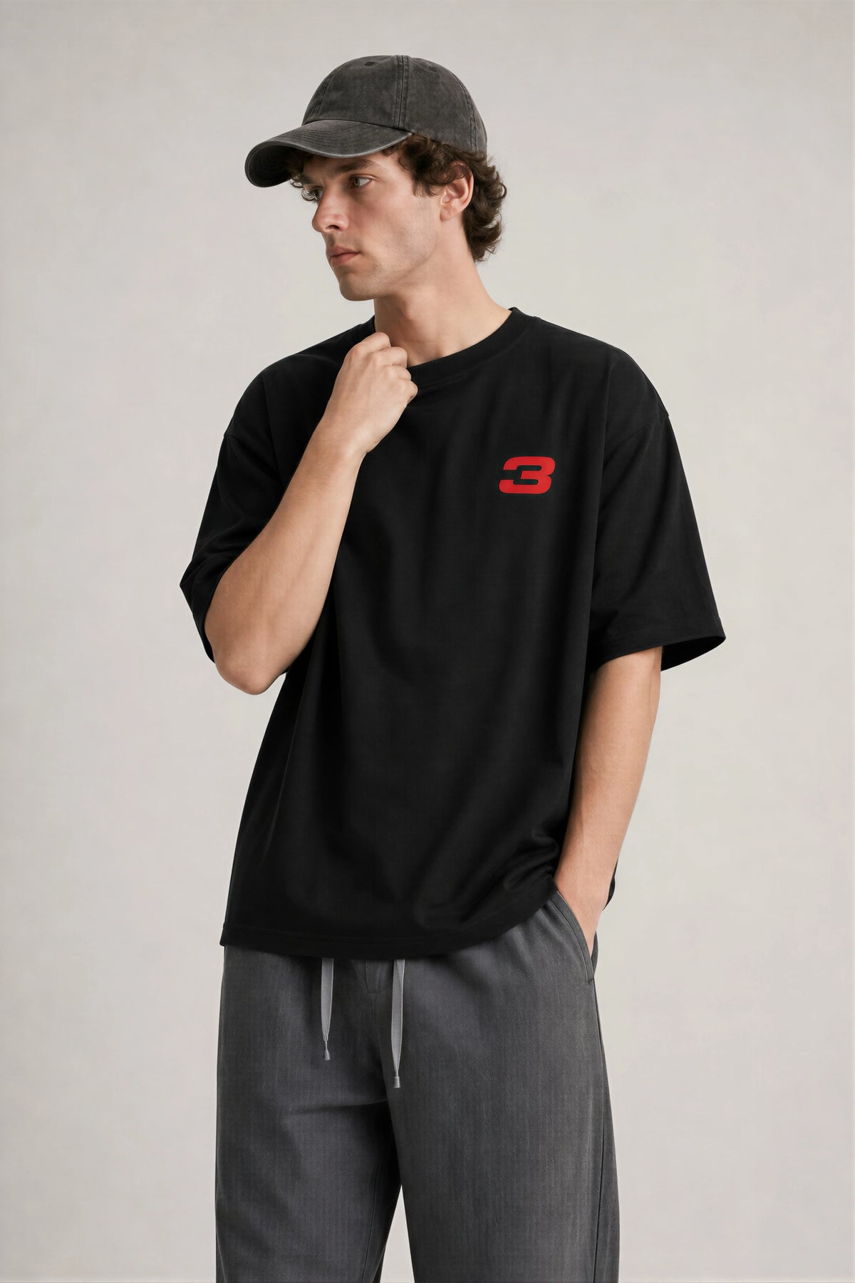 Max Verstappen T-Shirt Oversized Fit Black 240 GSM Cotton