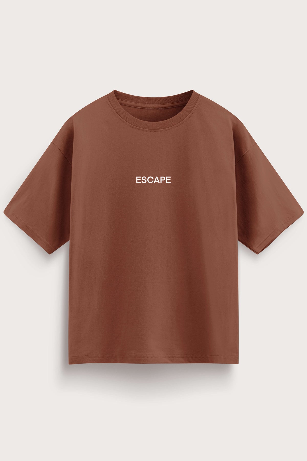 Men's Brown Escape Oversized T-Shirt