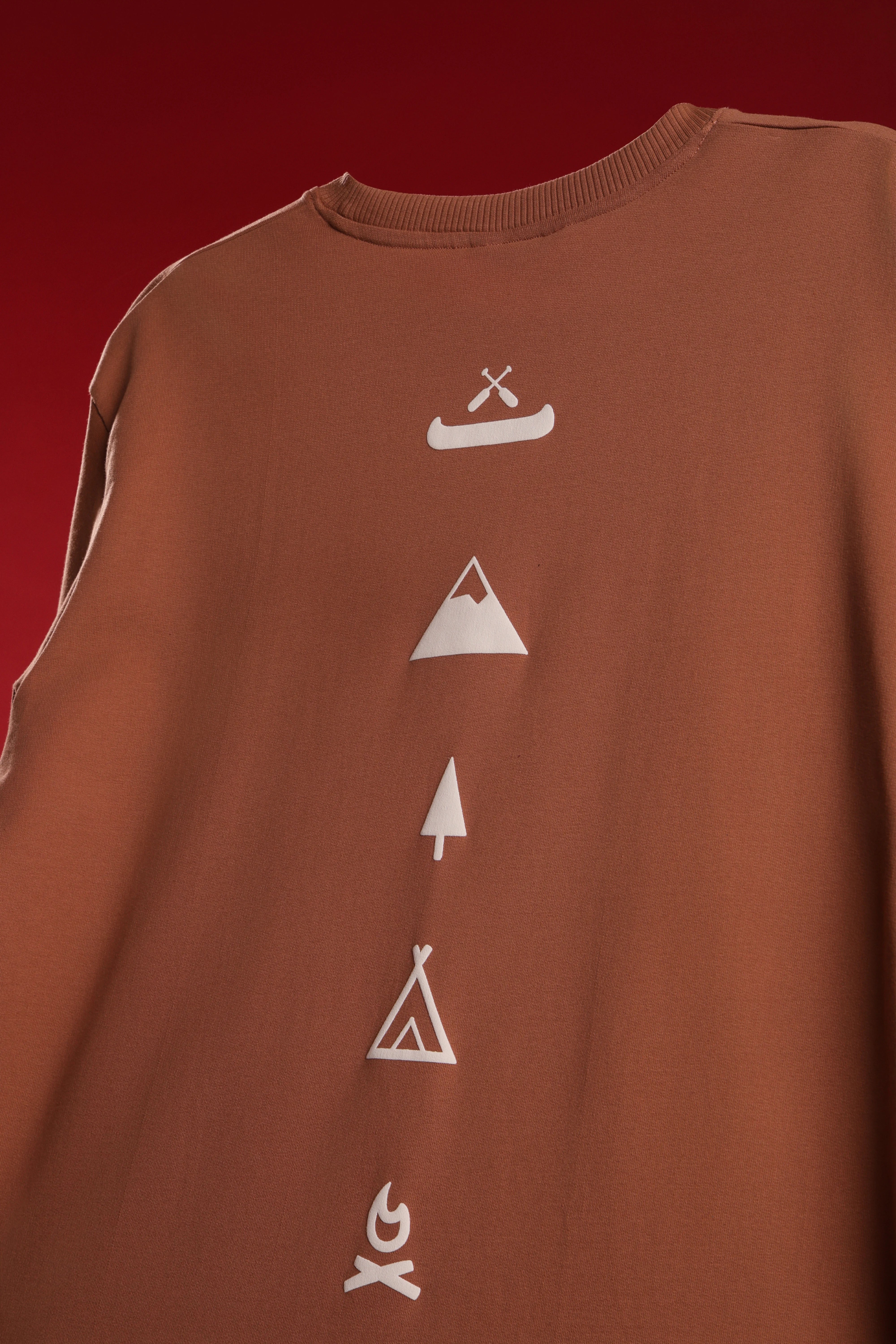 Men's Brown Escape Oversized T-Shirt