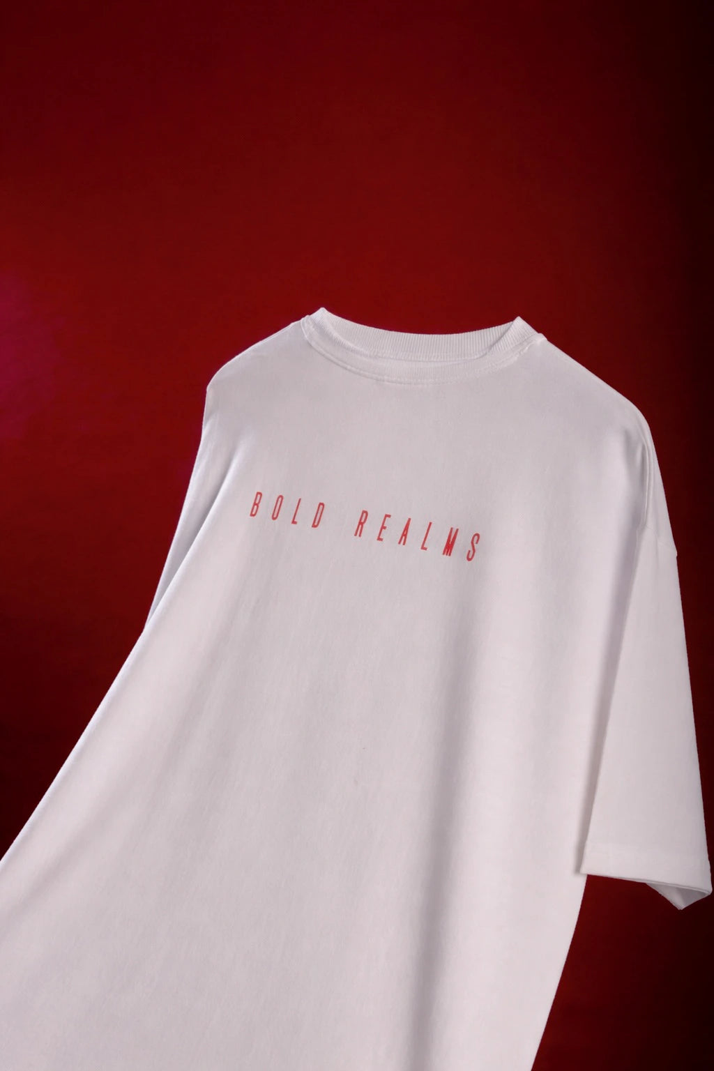 Men's White Bold Realms Oversized T-Shirt