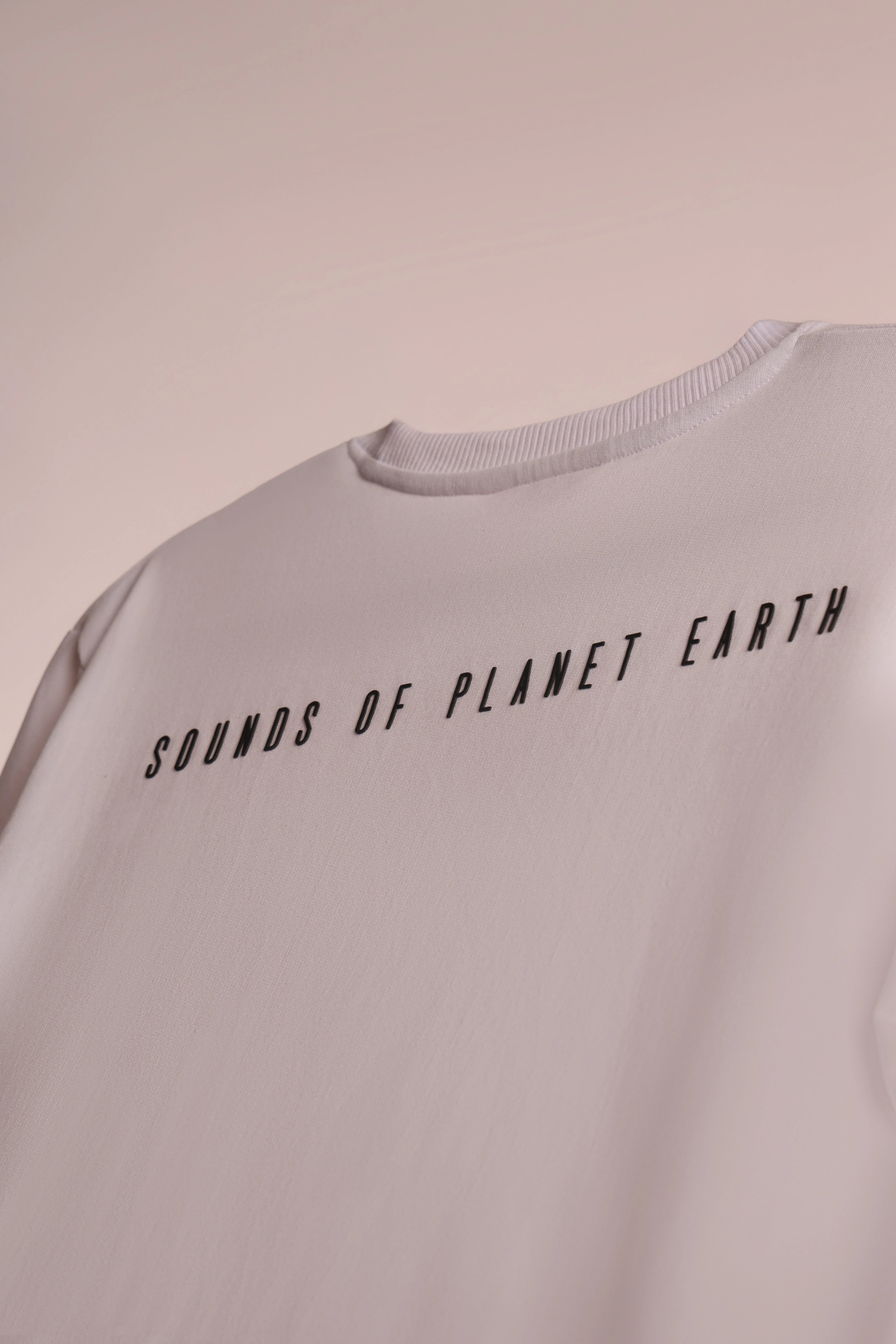 Men's White Sounds of Earth Oversized T-Shirt