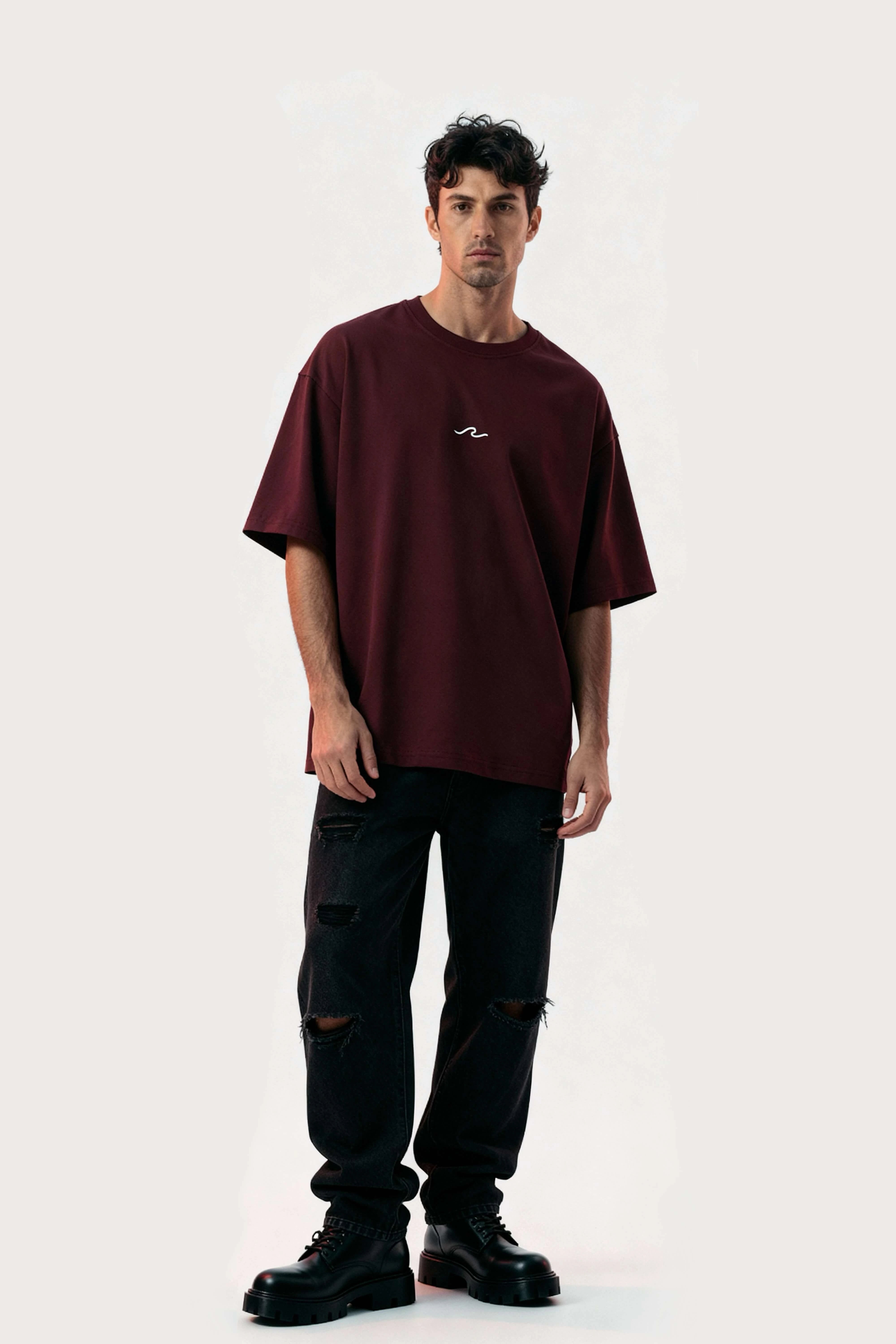 Men's Wine Born to Discover Oversized T-Shirt