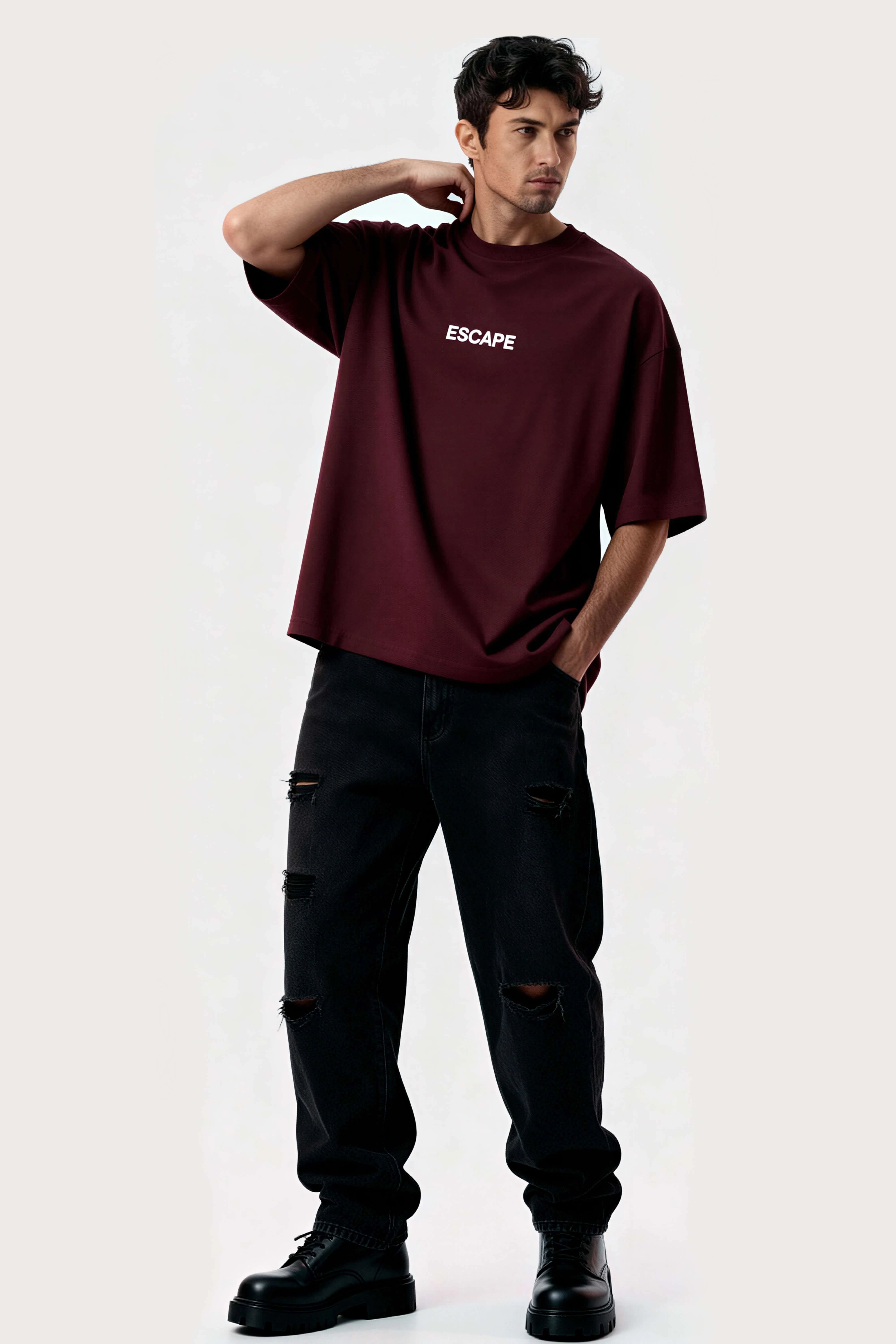 Men's Wine Escape Oversized T-Shirt