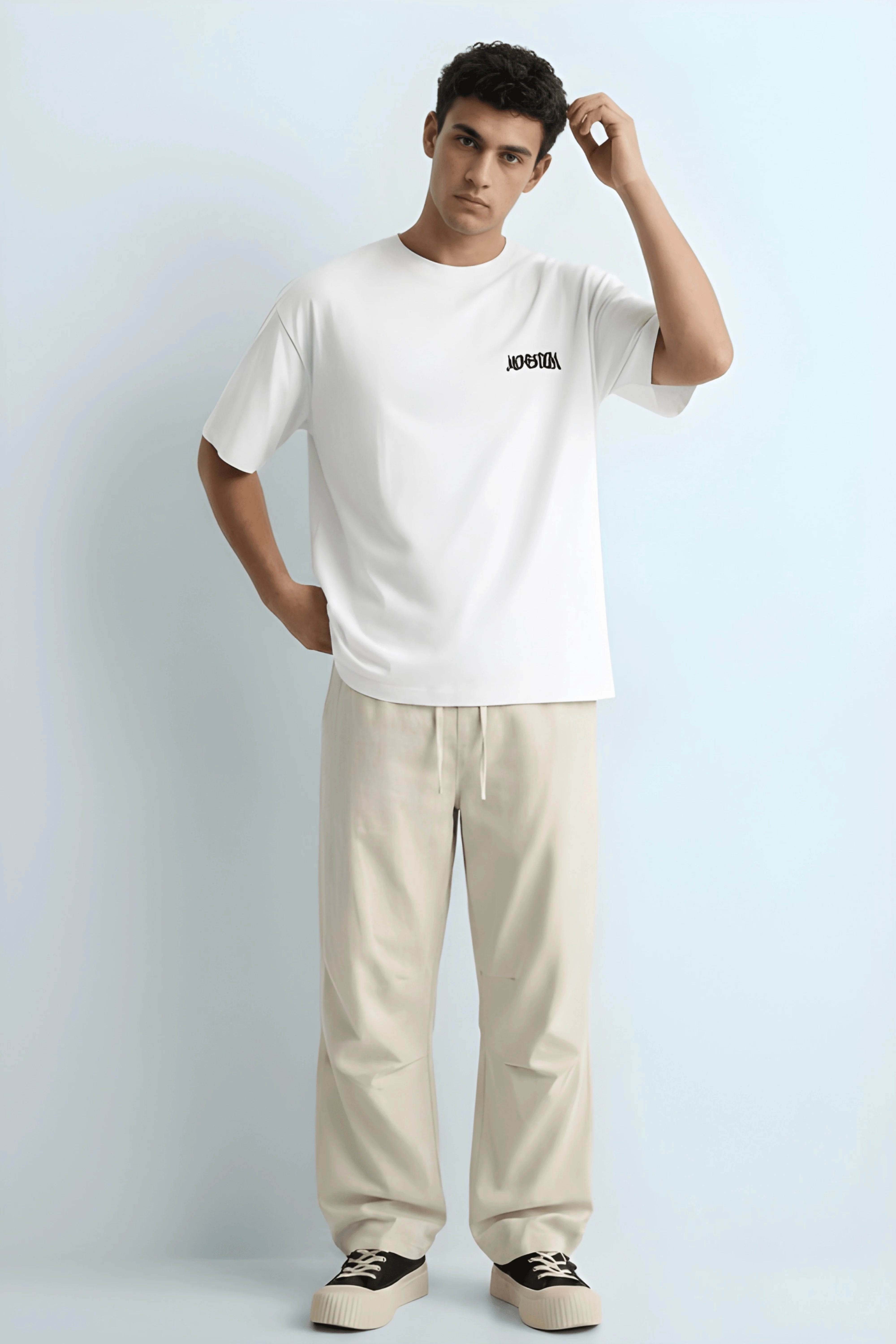 Relaxed Fit Momentum White T‑Shirt for Men