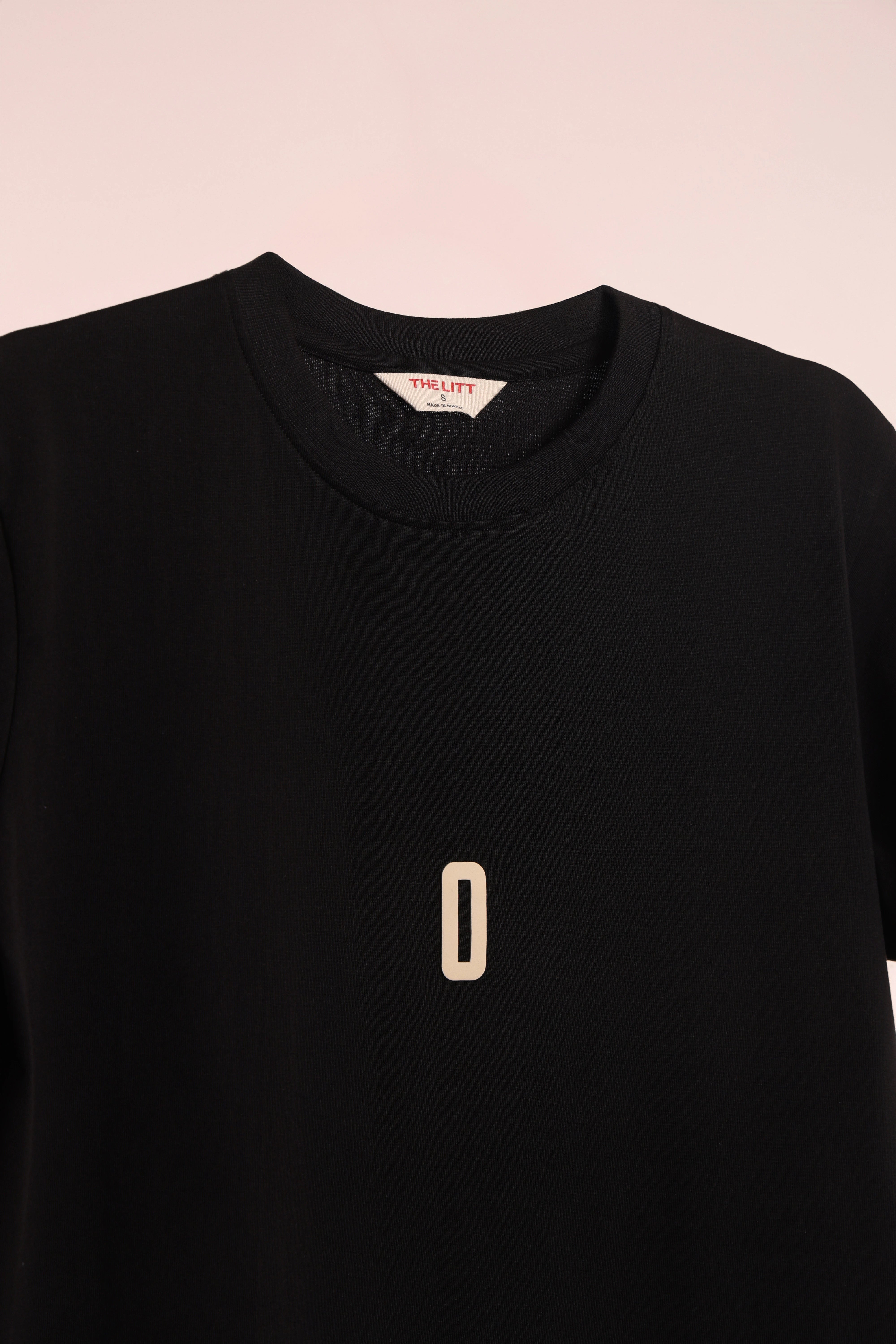 Relaxed Fit 0 Black T‑Shirt for Men