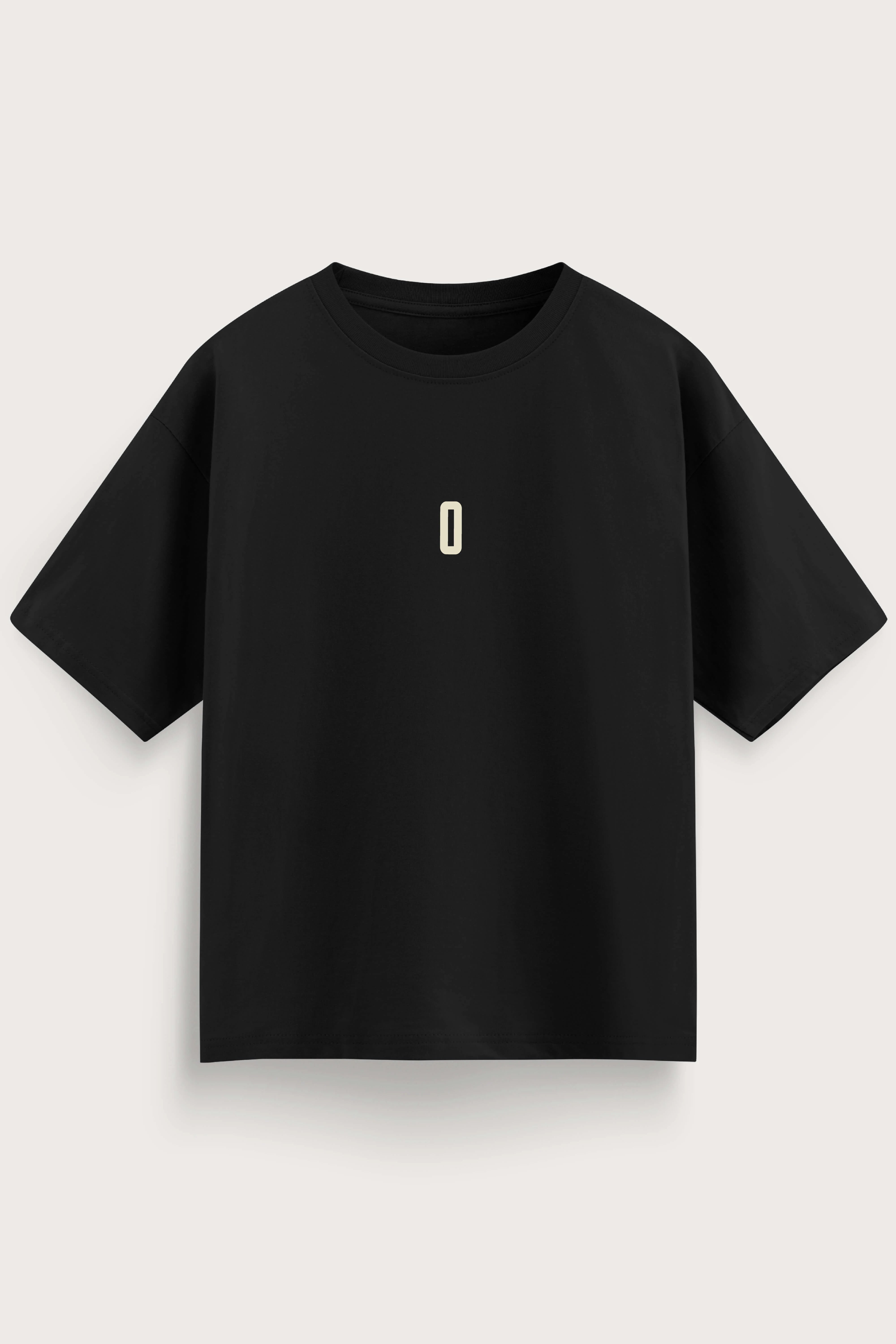 Relaxed Fit 0 Black T‑Shirt for Men