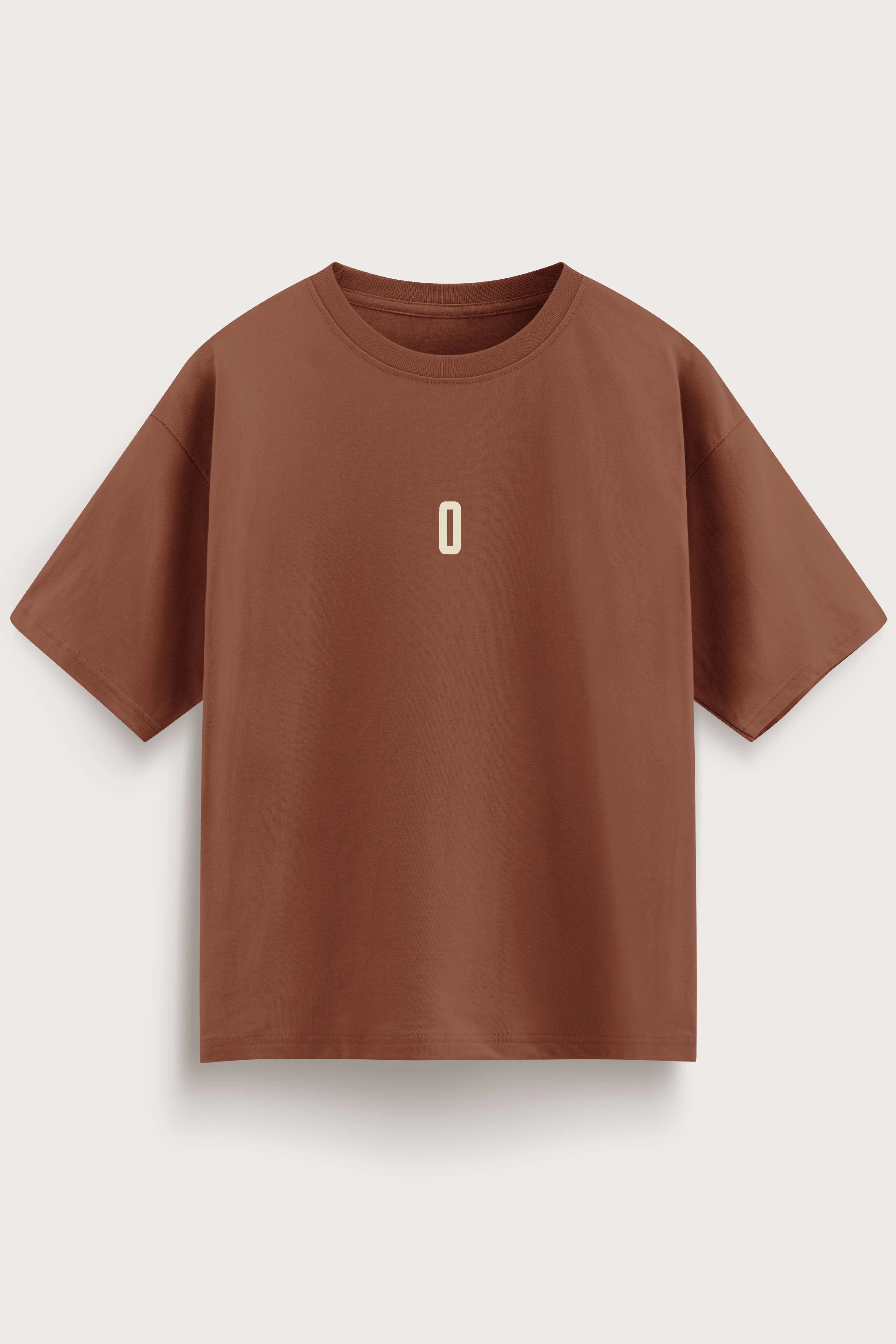 Relaxed Fit 0 Brown T‑Shirt for Men