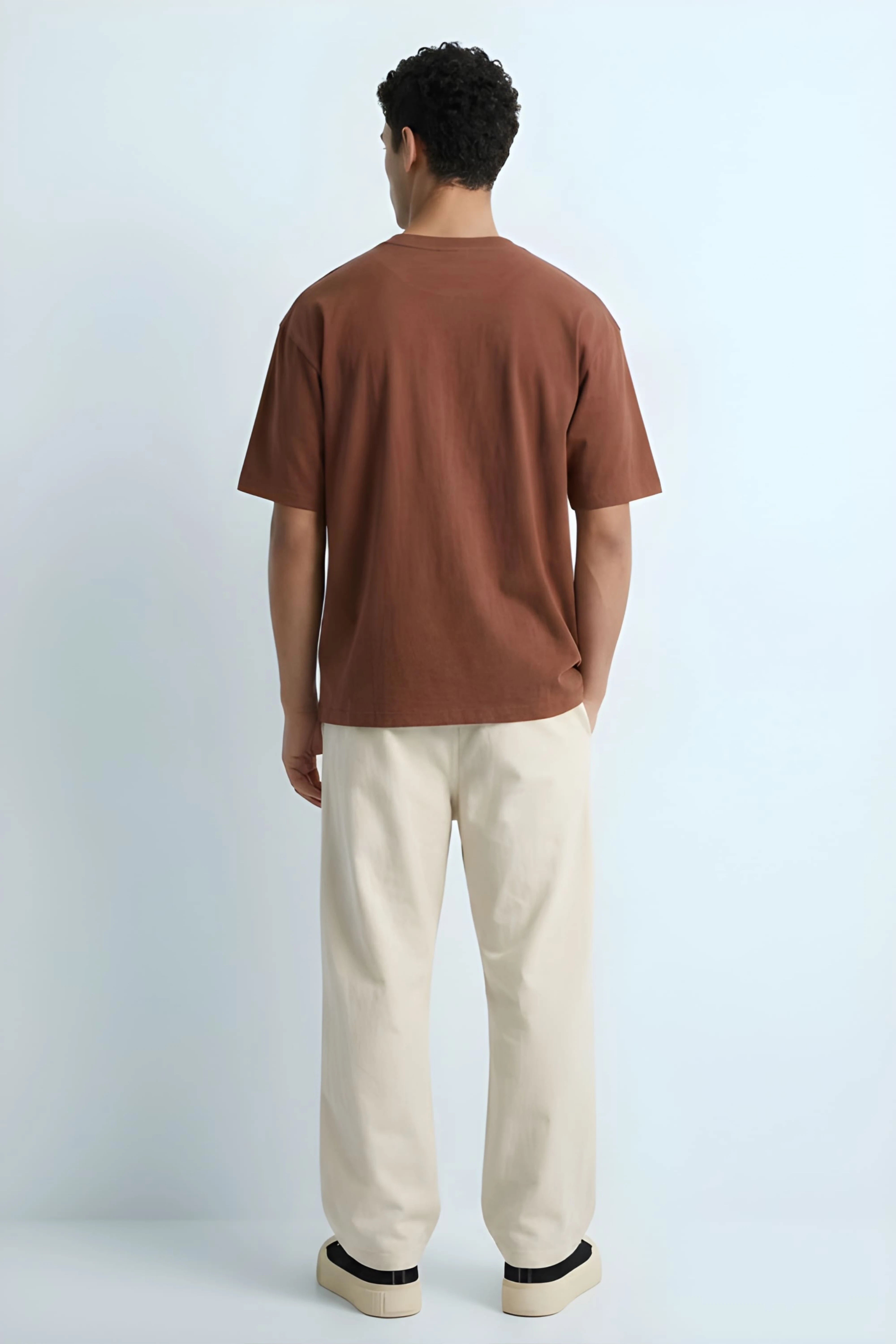 Relaxed Fit Pie Brown T‑Shirt for Men
