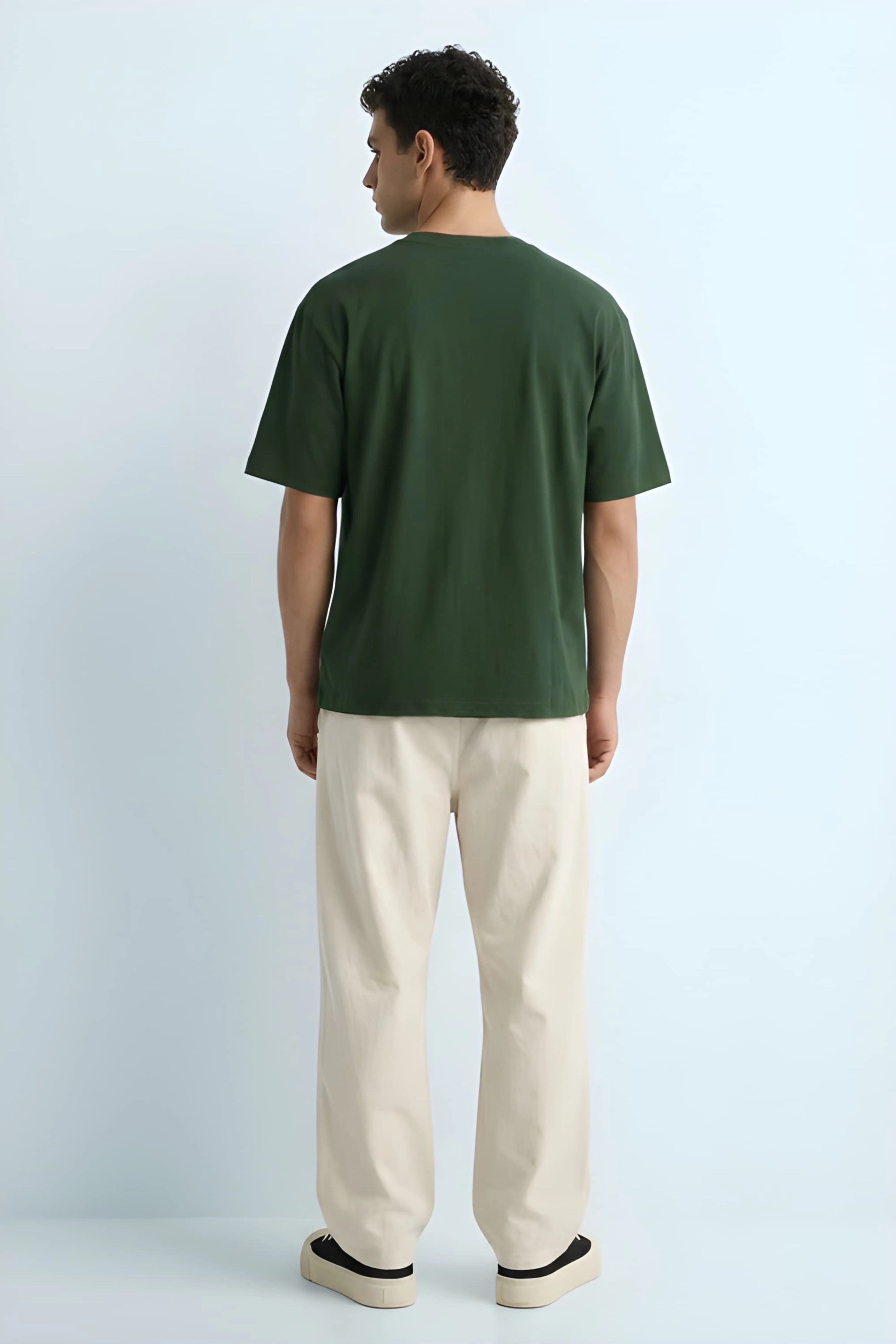 Relaxed Fit Pie Green T‑Shirt for Men