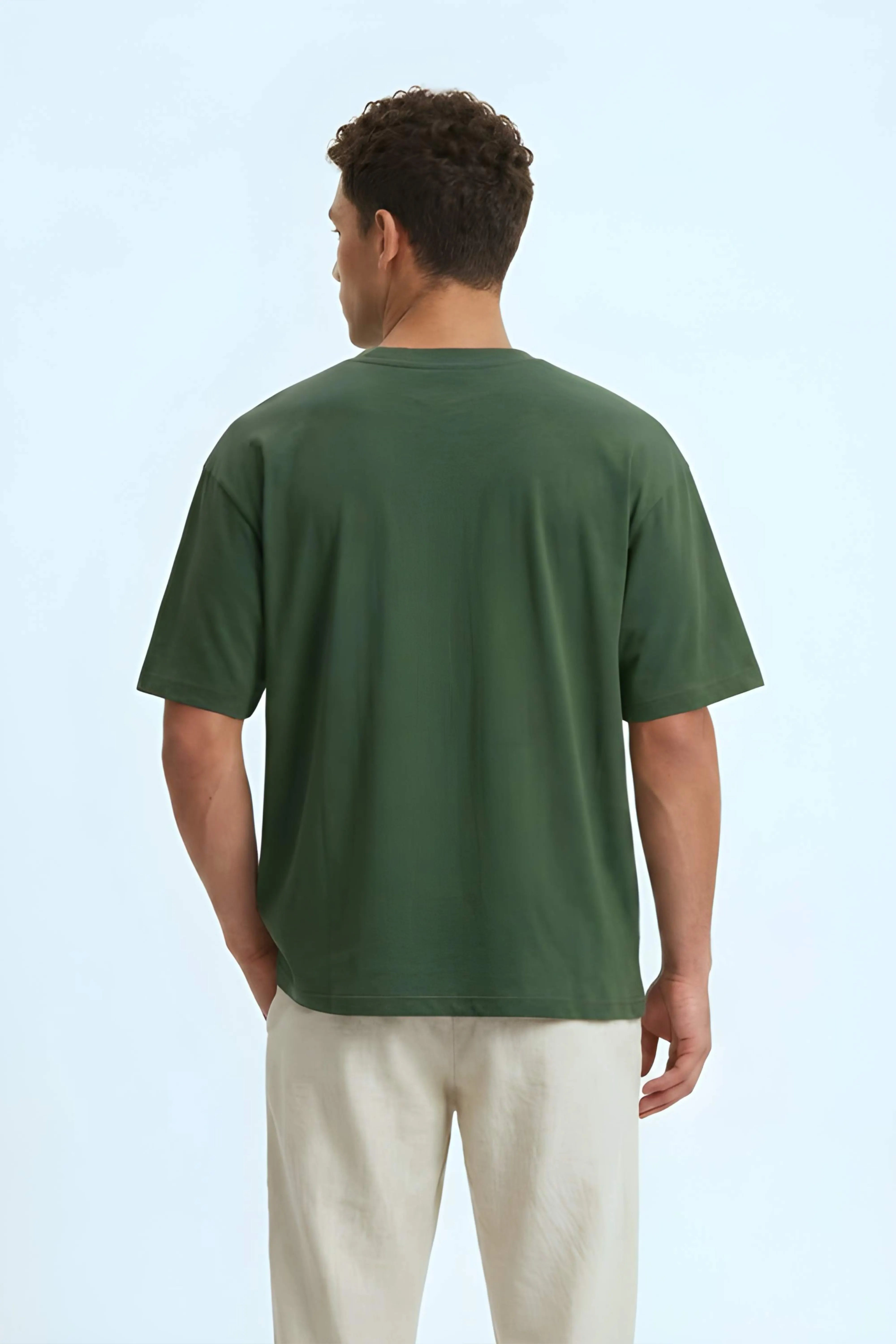 Relaxed Fit Pie Green T‑Shirt for Men