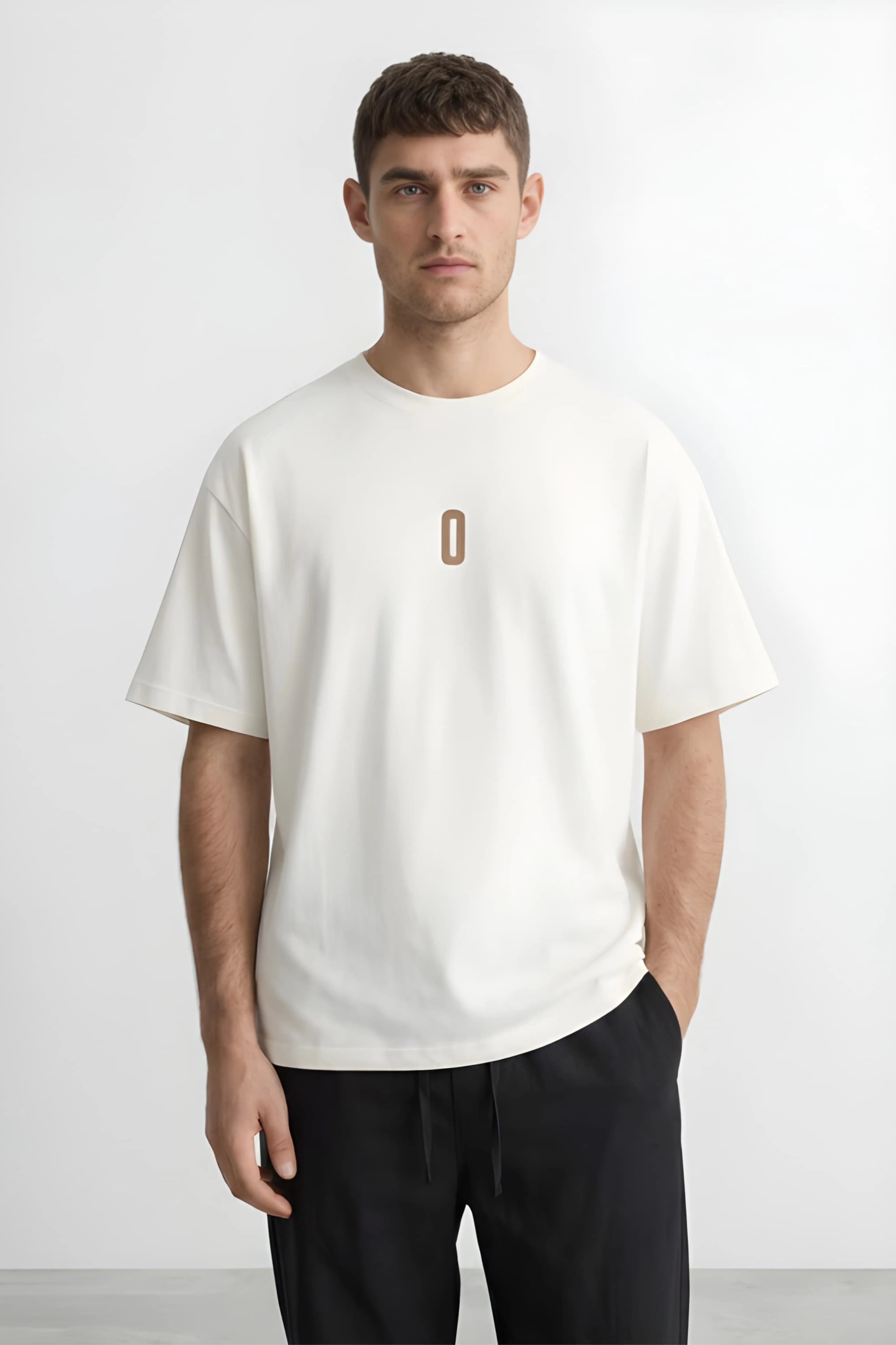 Relaxed Fit 0 White T‑Shirt for Men