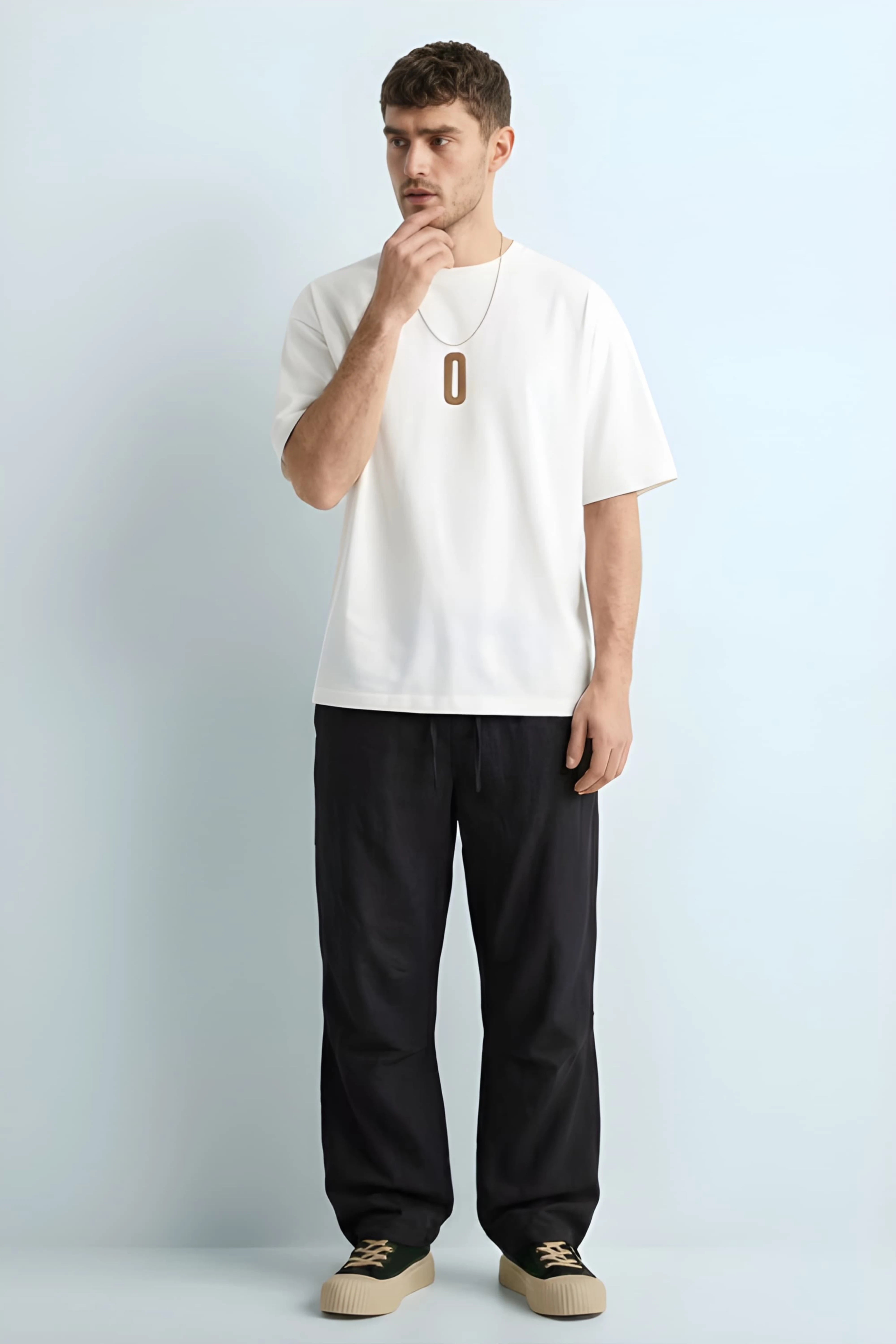 Relaxed Fit 0 White T‑Shirt for Men